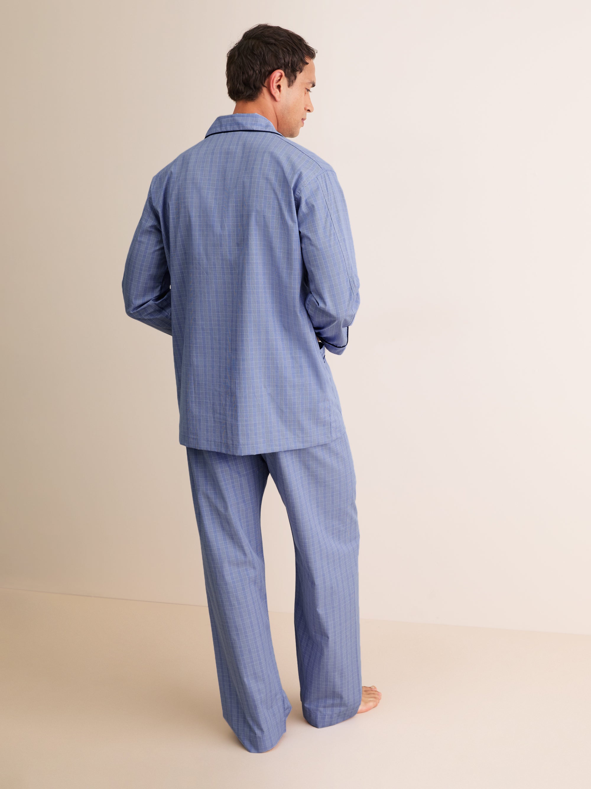 Men's Classic Fit Pyjamas Felsted 3 Cotton Blue