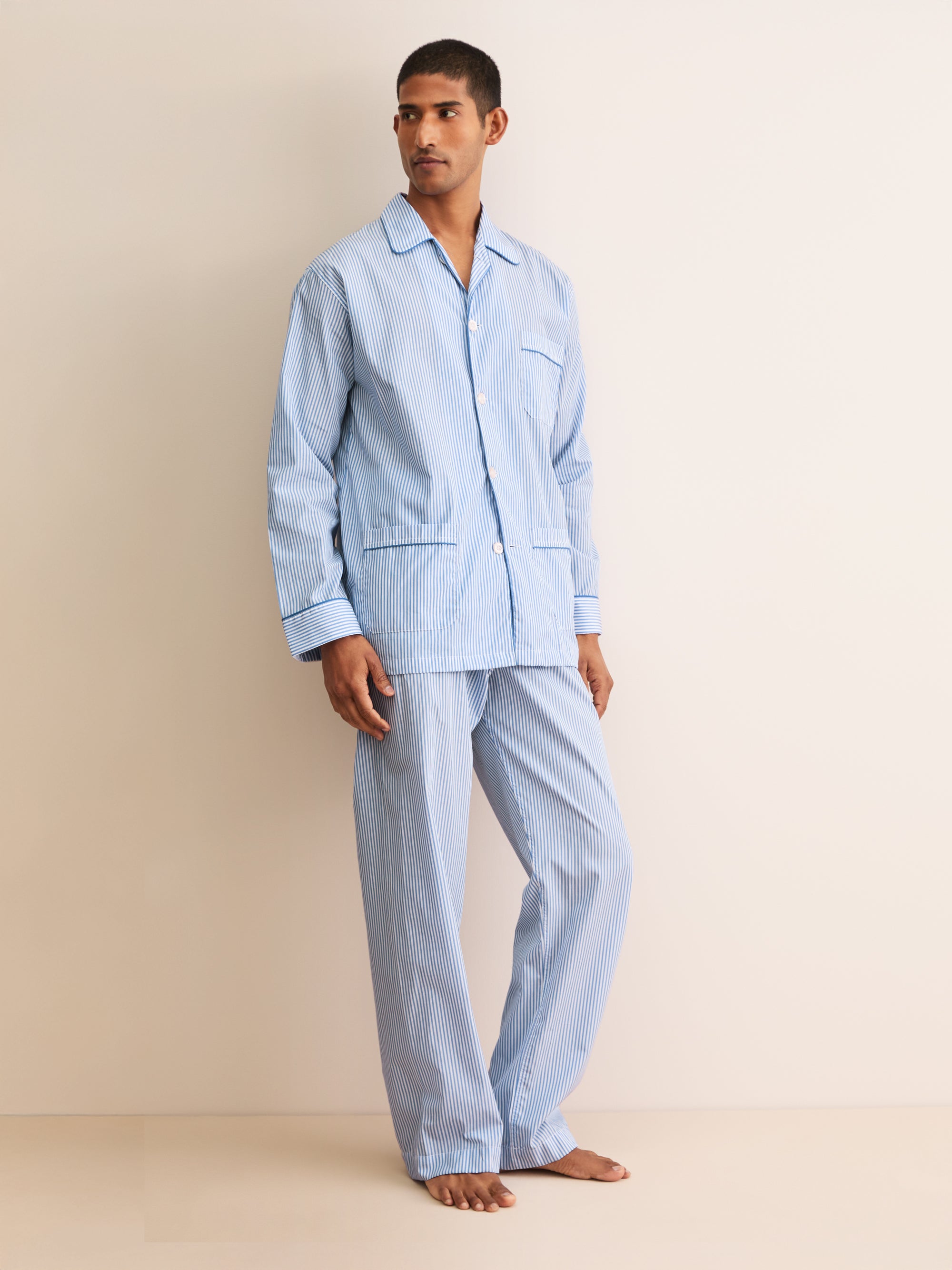 Men's Classic Fit Pyjamas James Cotton Blue 