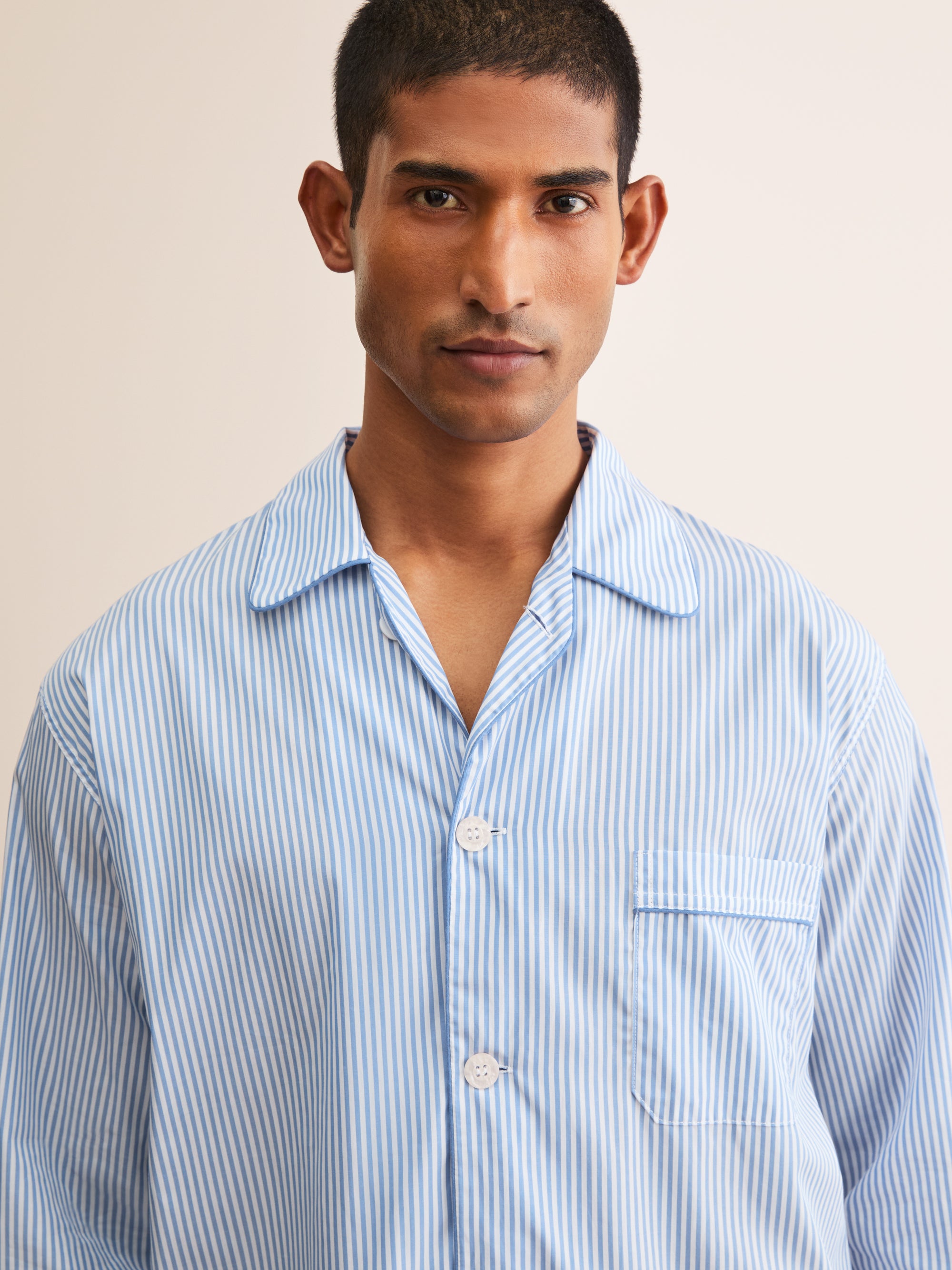 Men's Classic Fit Pyjamas James Cotton Blue 