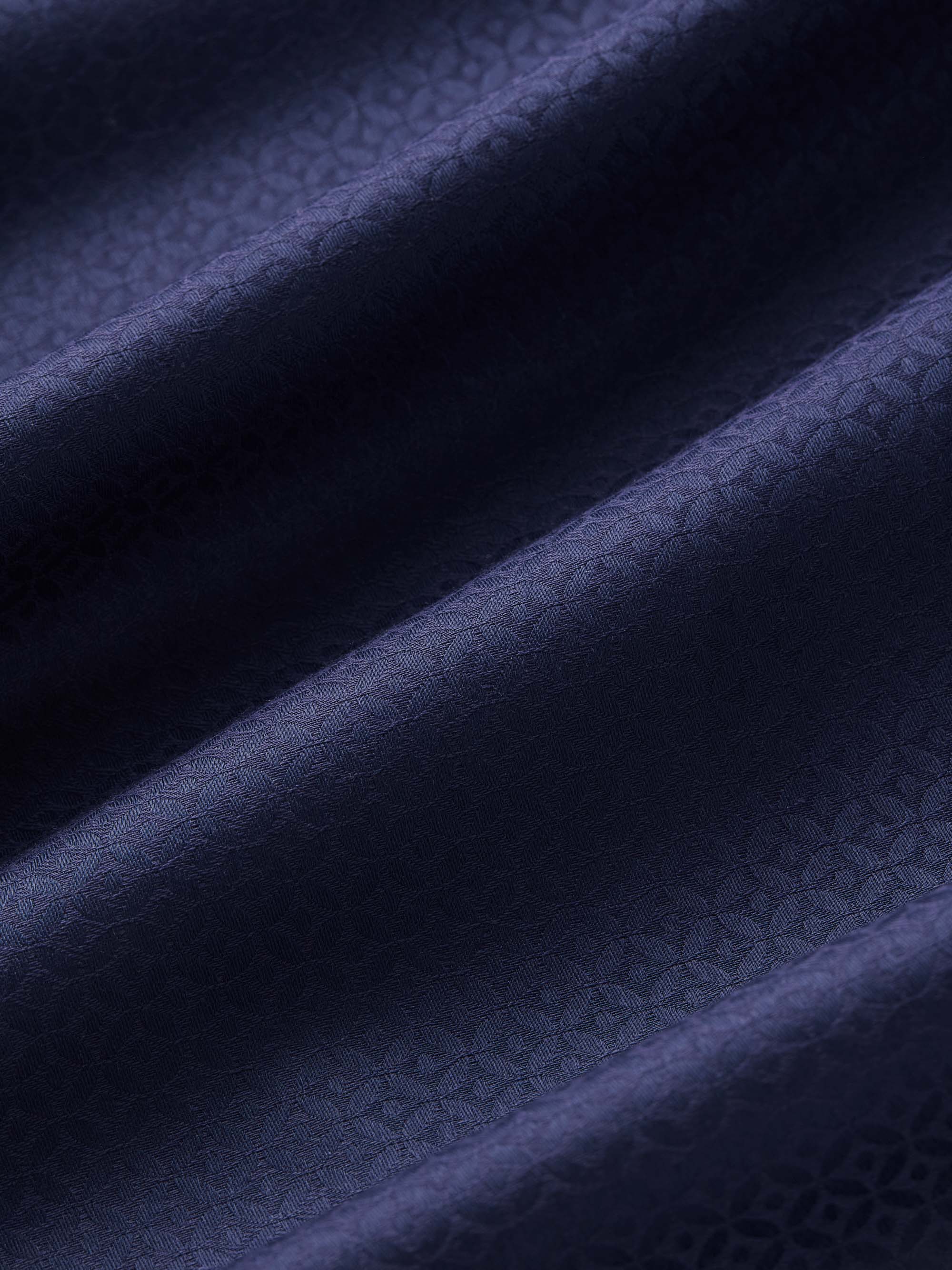 Men's Classic Fit Boxers Cotton Jacquard Navy Rose Star Pattern