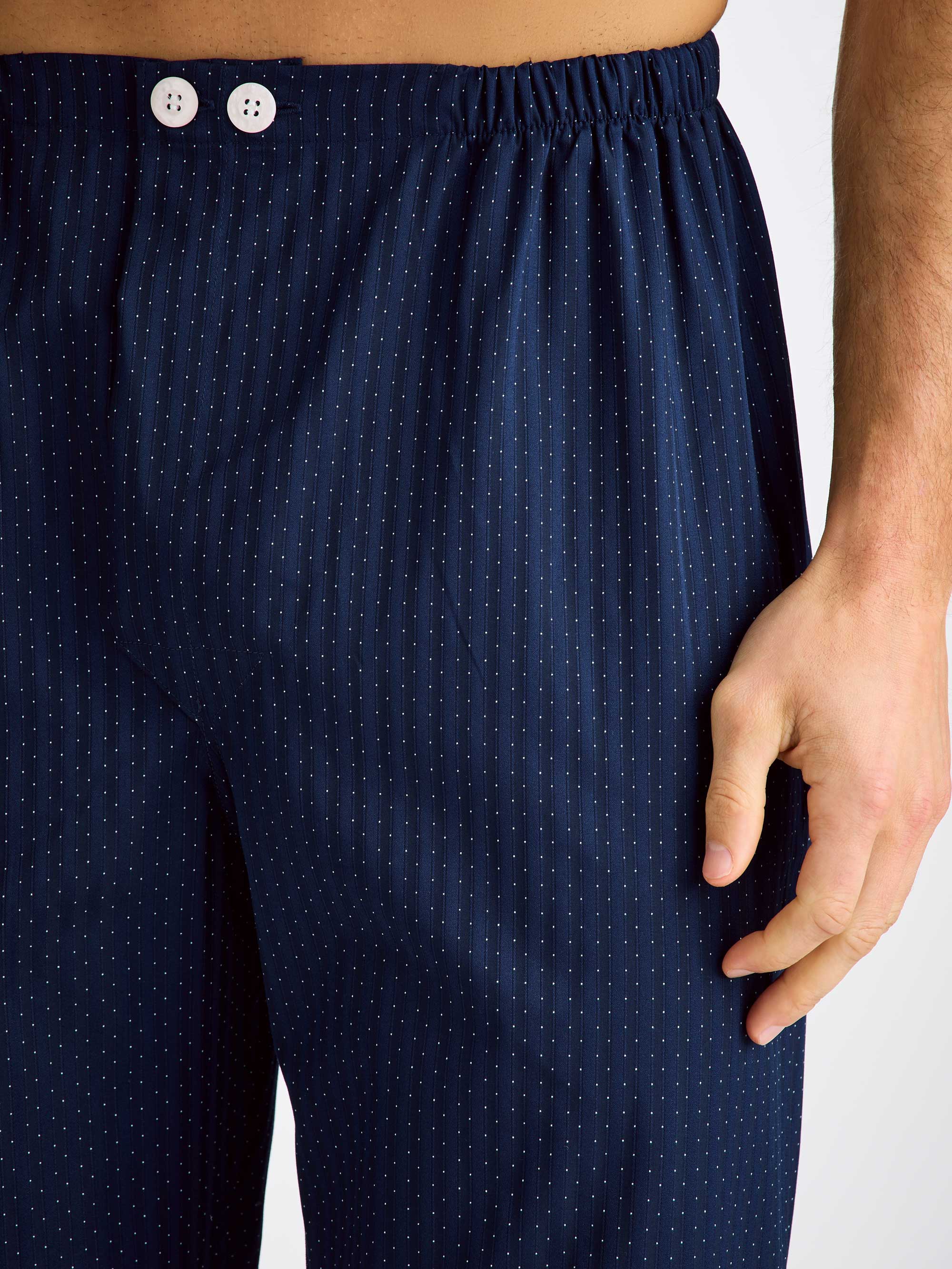Men's Classic Fit Pyjamas Royal 40 Cotton Navy