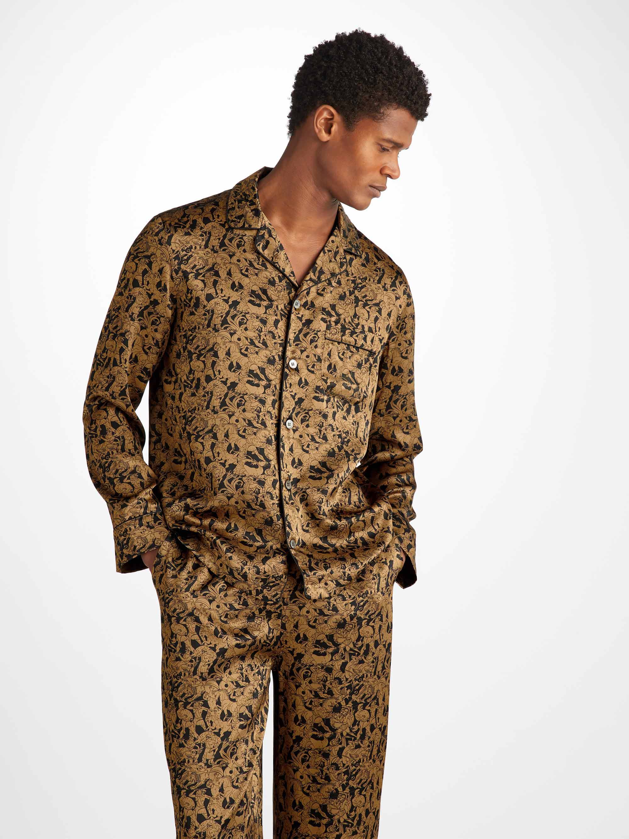 Men’s Pajamas Brindisi 108 Silk Satin Black