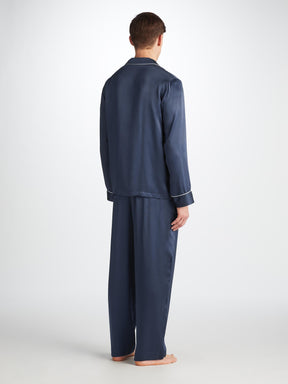 Men's Pyjamas Bailey Silk Satin Navy