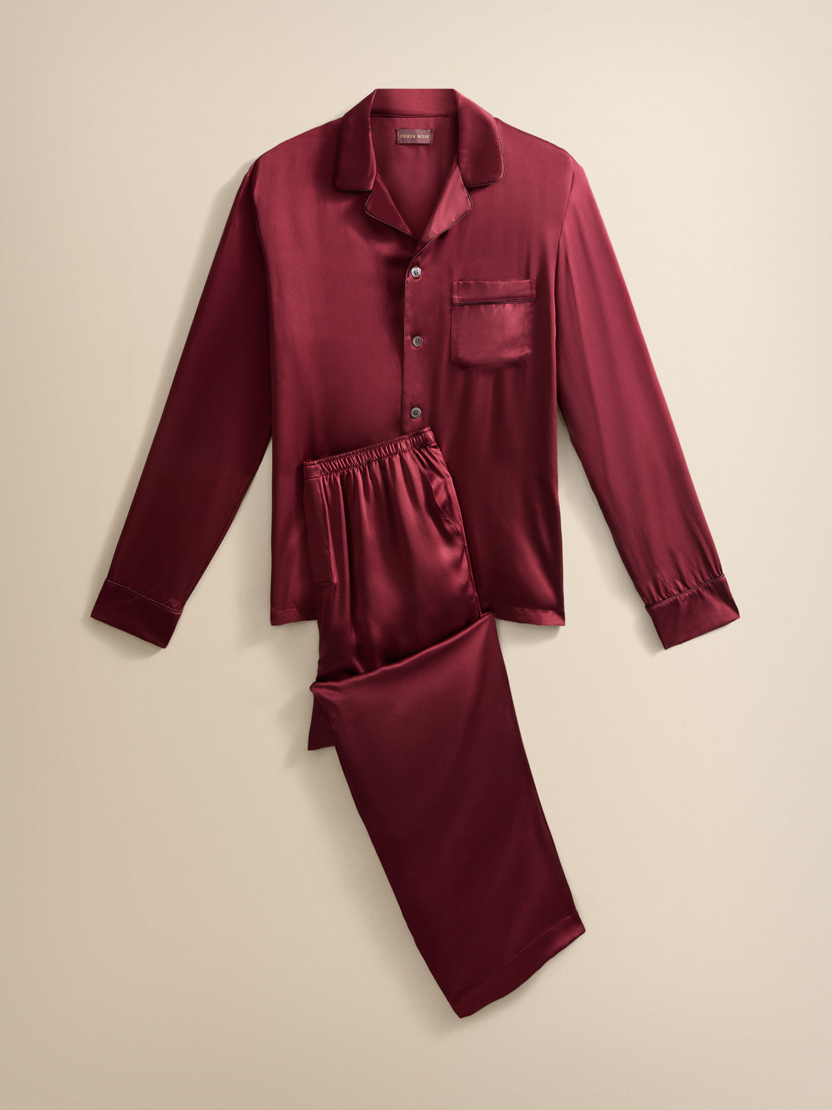 Bailey Silk Pyjamas Cabernet Red