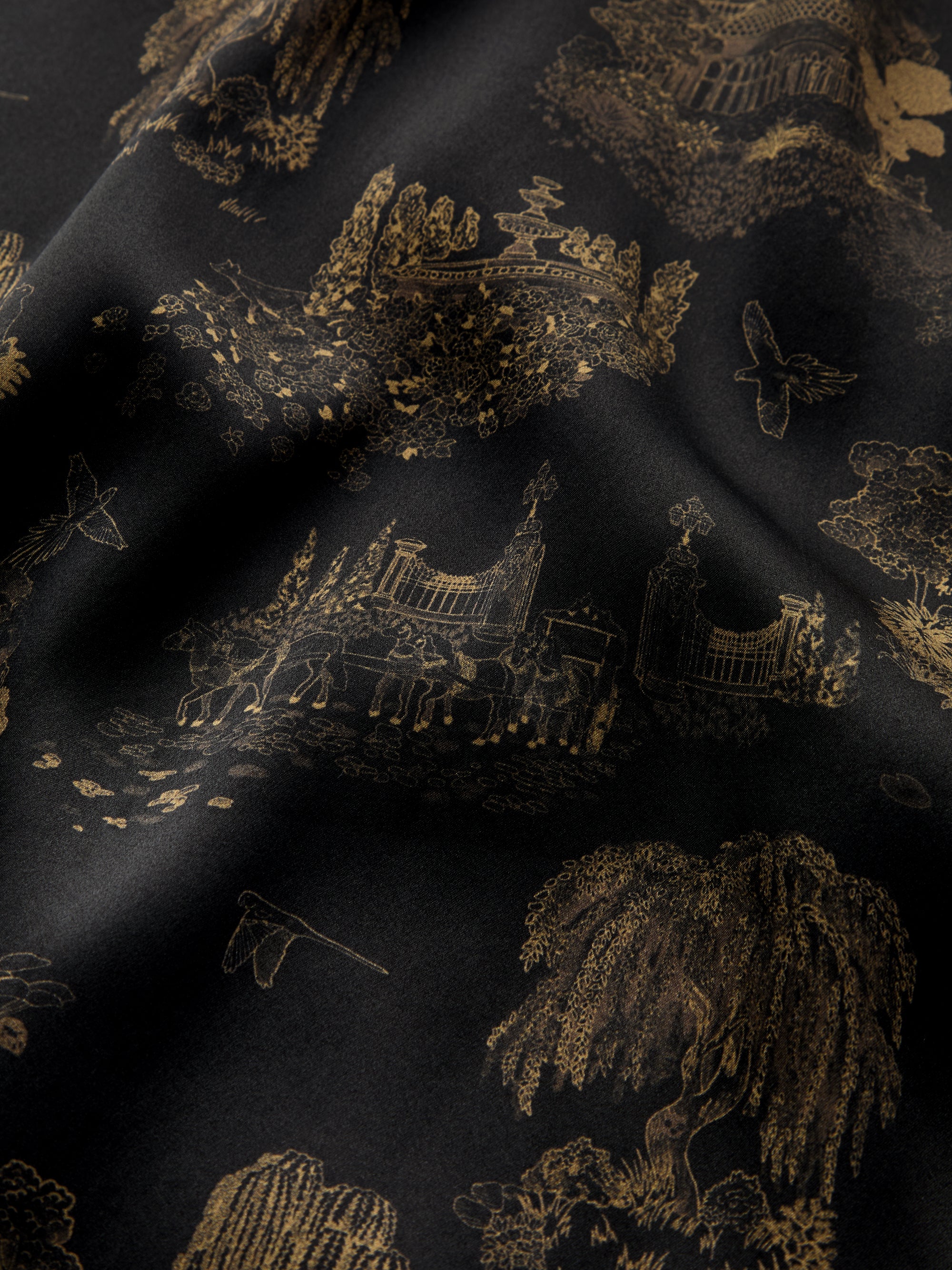 Men's Classic Fit Boxers Silk London Toile Black