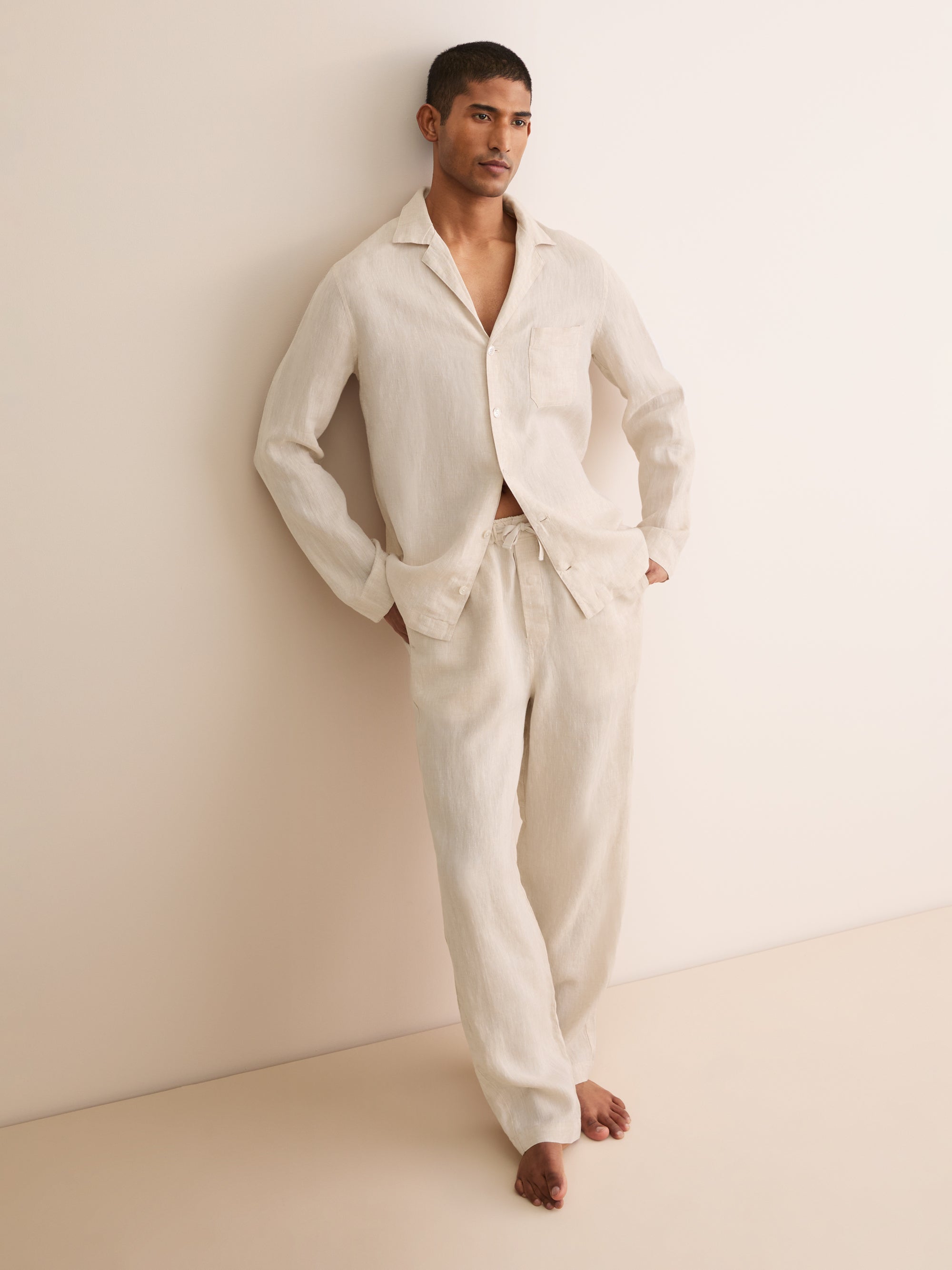 Men's Pyjamas Sicily Linen Sand