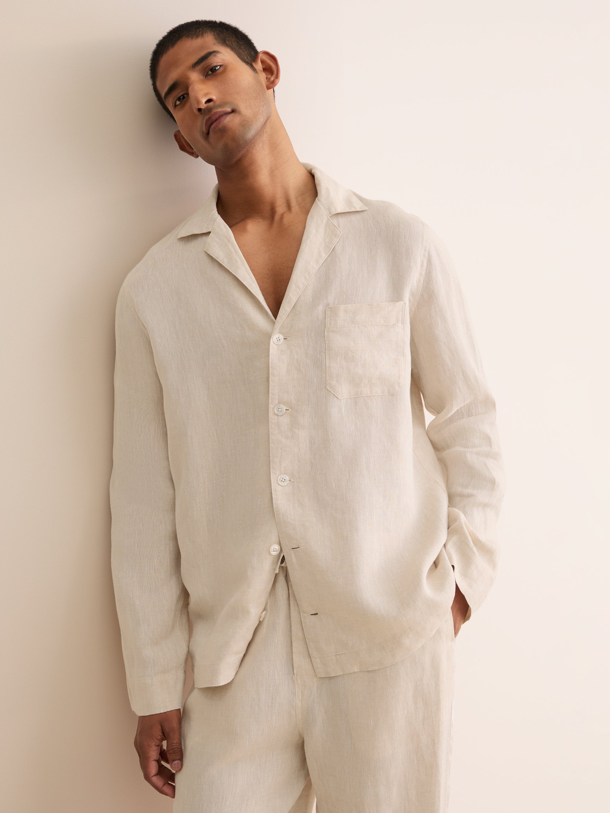 Men's Pyjamas Sicily Linen Sand