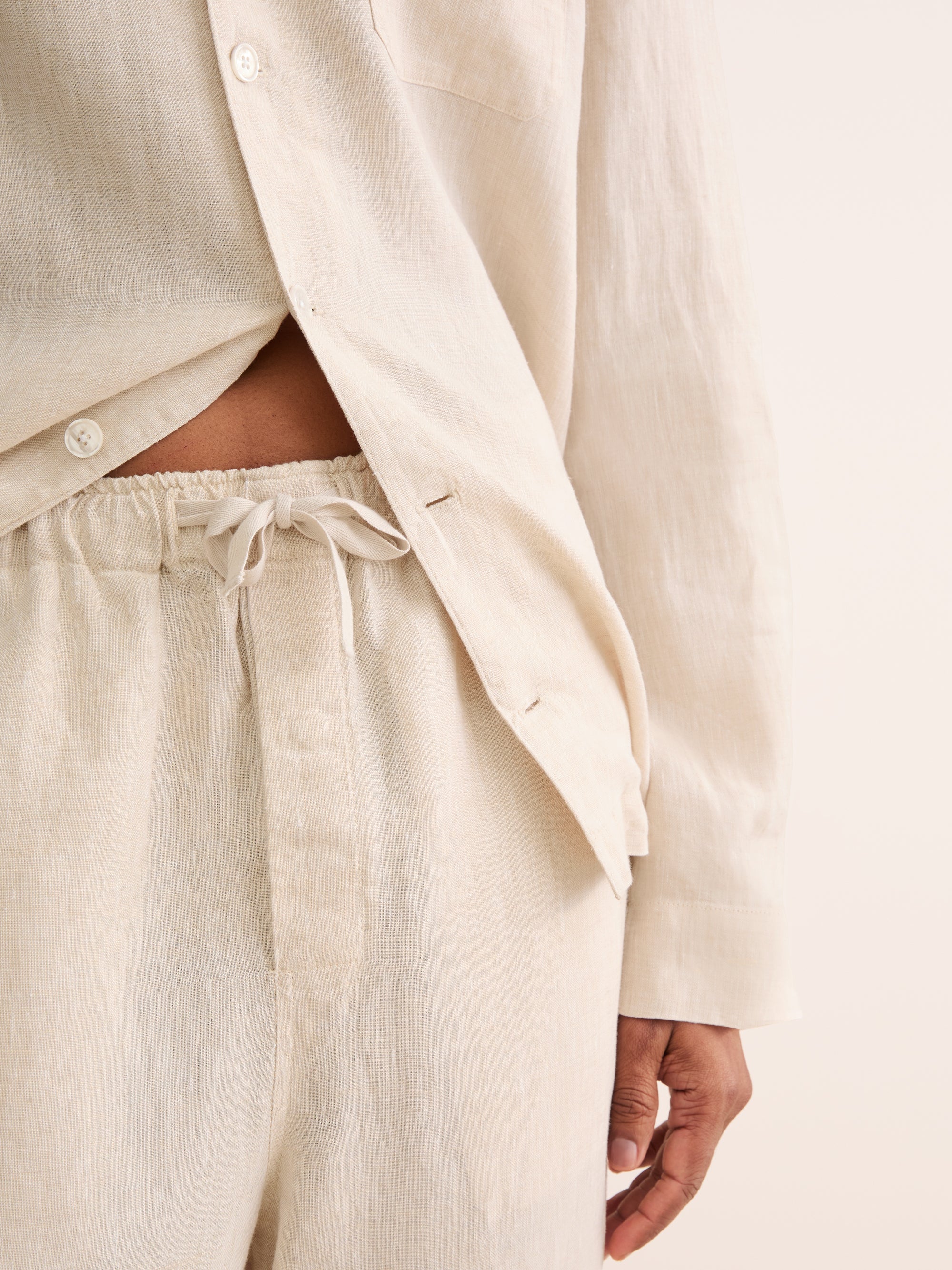 Men's Pyjamas Sicily Linen Sand