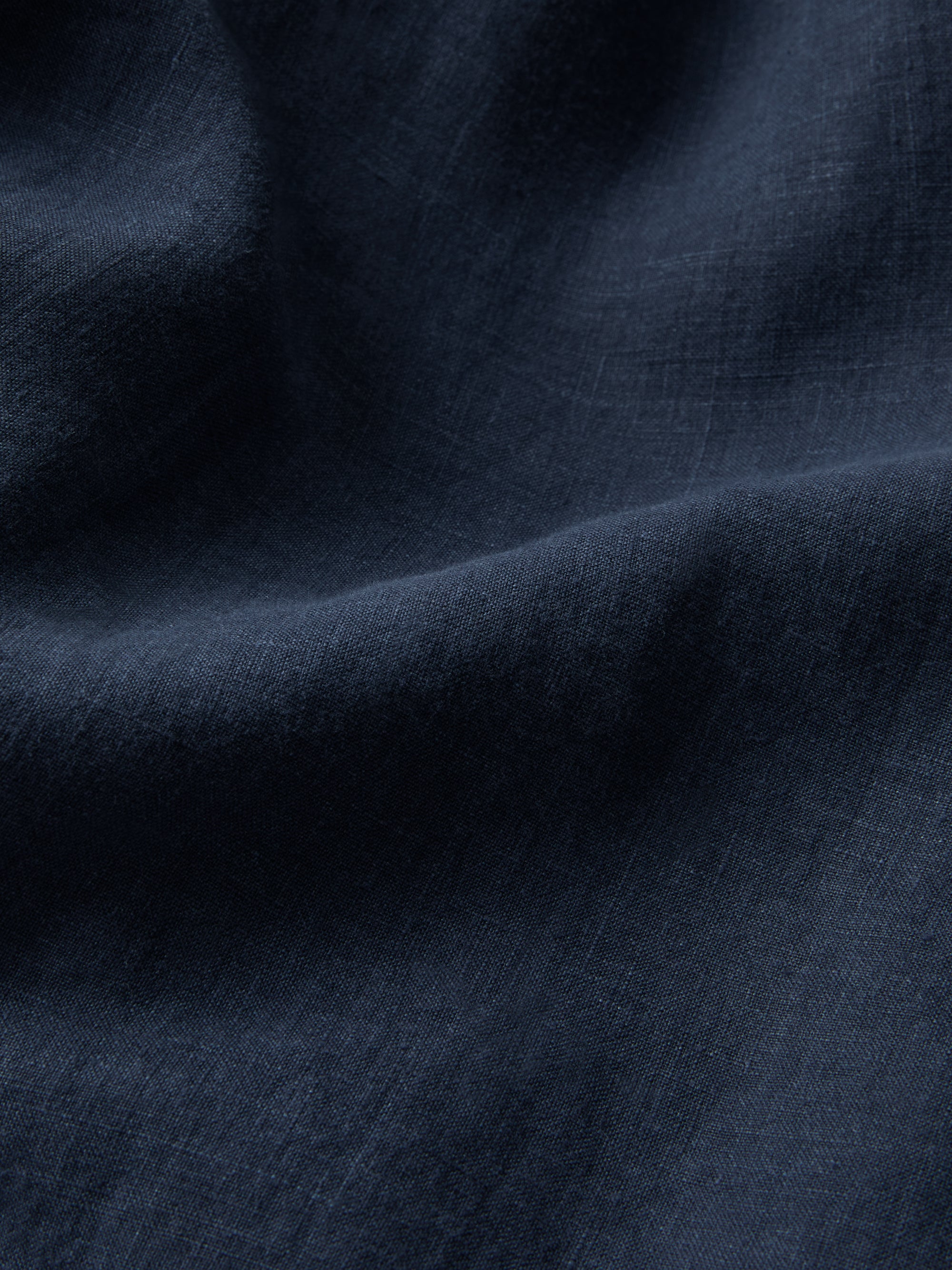 Sicily Linen Short Pyjamas Navy Blue