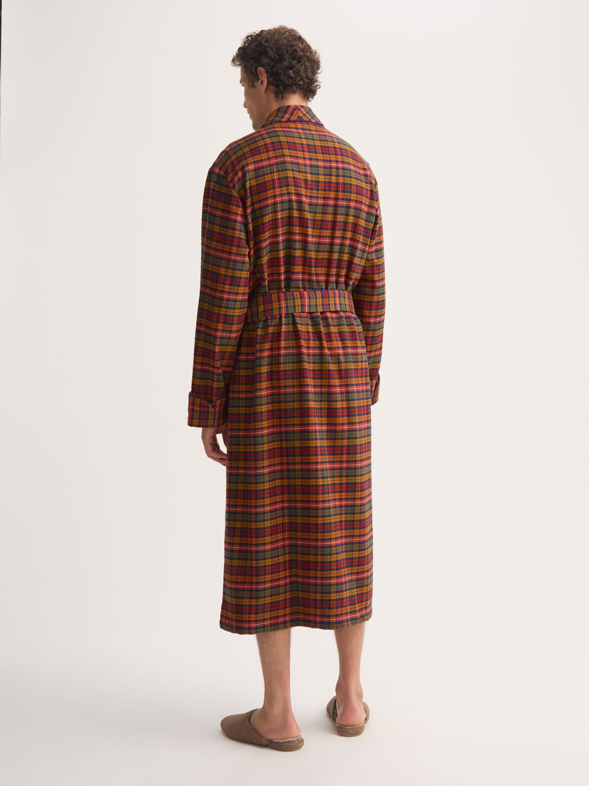 Men's Robe Kelburn Brushed Cotton Multicolor Check