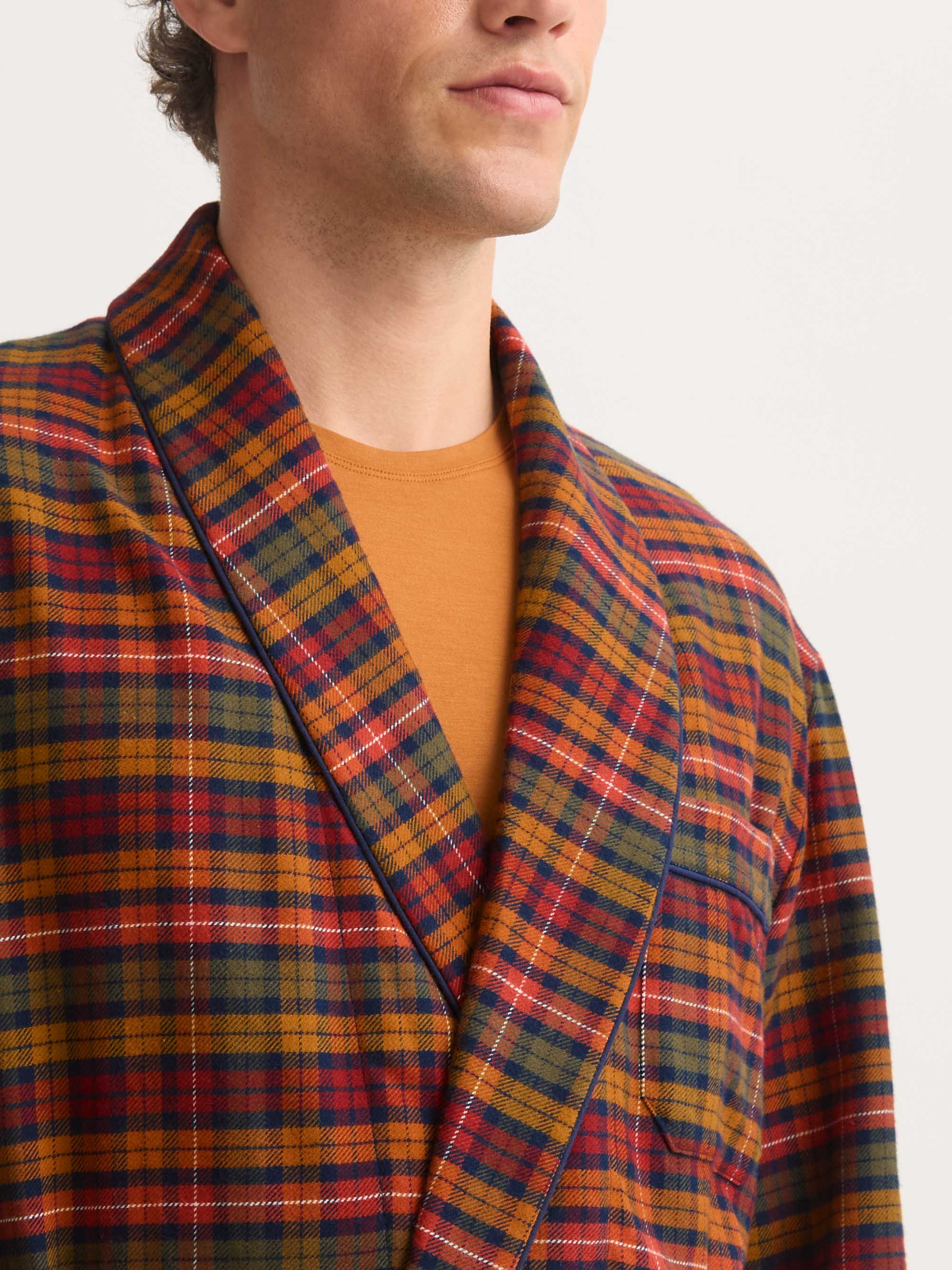 Men's Robe Kelburn Brushed Cotton Multicolor Check