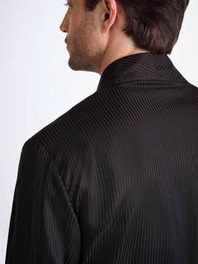 Men's Robe Woburn 8 Silk Satin Black