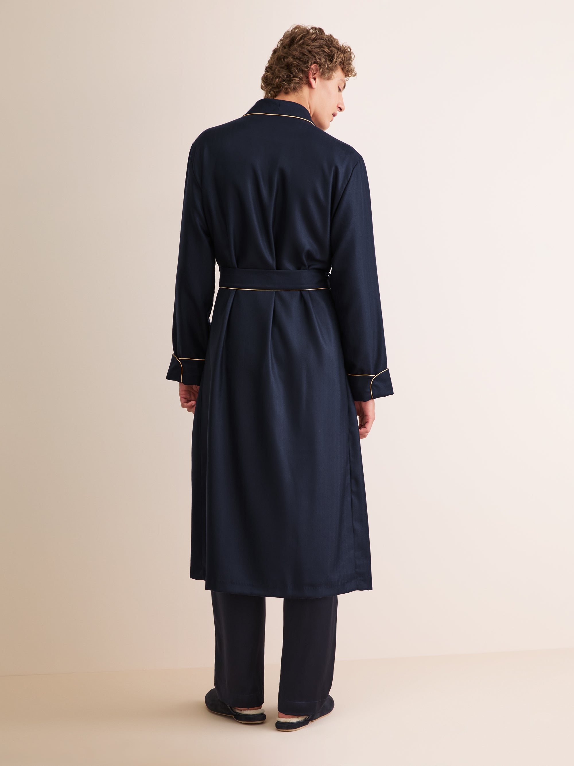 Men's Dressing Gown Duke Cashmere Navy