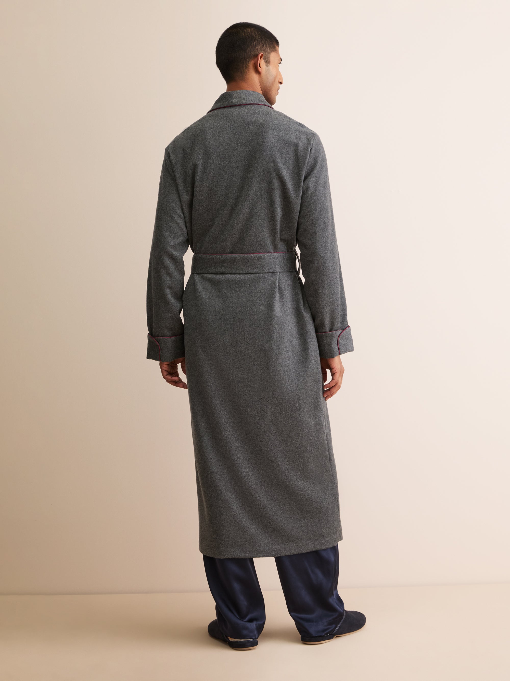 Men's Dressing Gown Duke Cashmere Charcoal