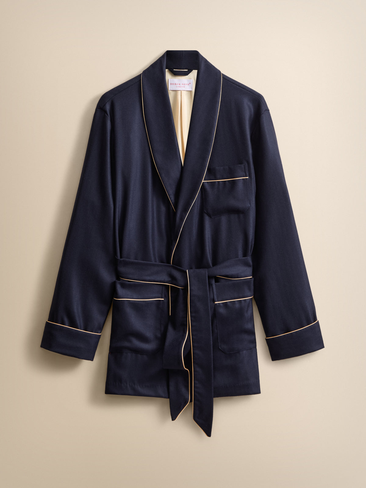 Duke Cashmere Smoking Jacket Navy Blue