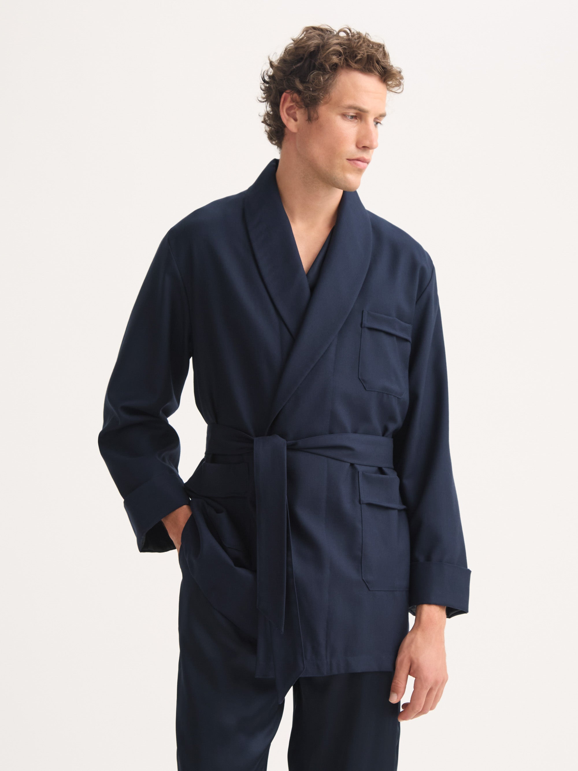 Men's Smoking Jacket Westminster 2 Wool Navy