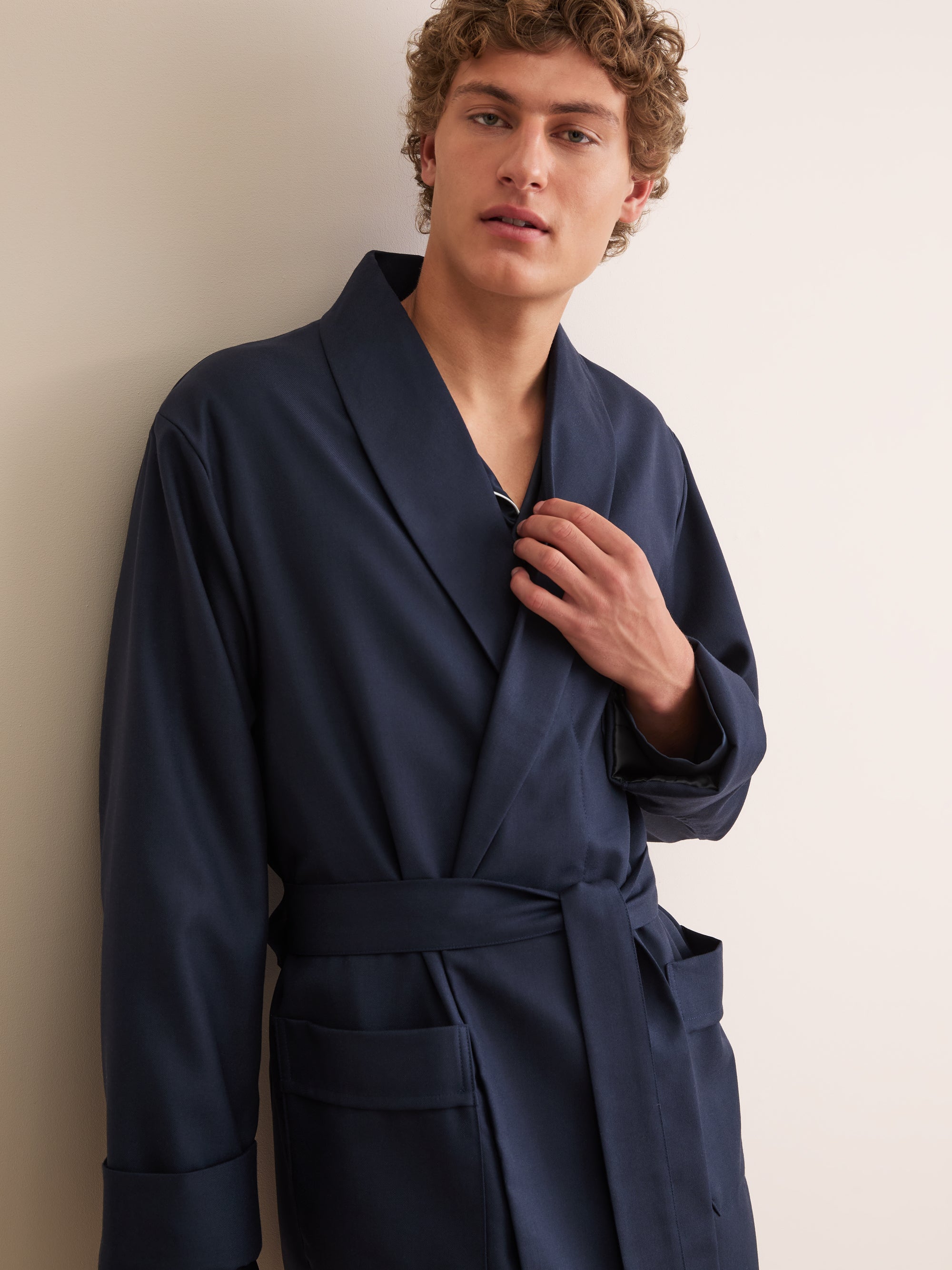 Men's Smoking Jacket Westminster 2 Wool Navy