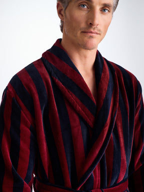 Men's Bathrobe Aston Terry Cotton Red