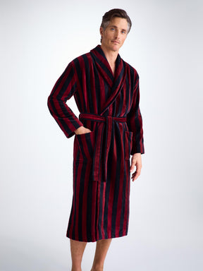 Men's Bathrobe Aston Terry Cotton Red