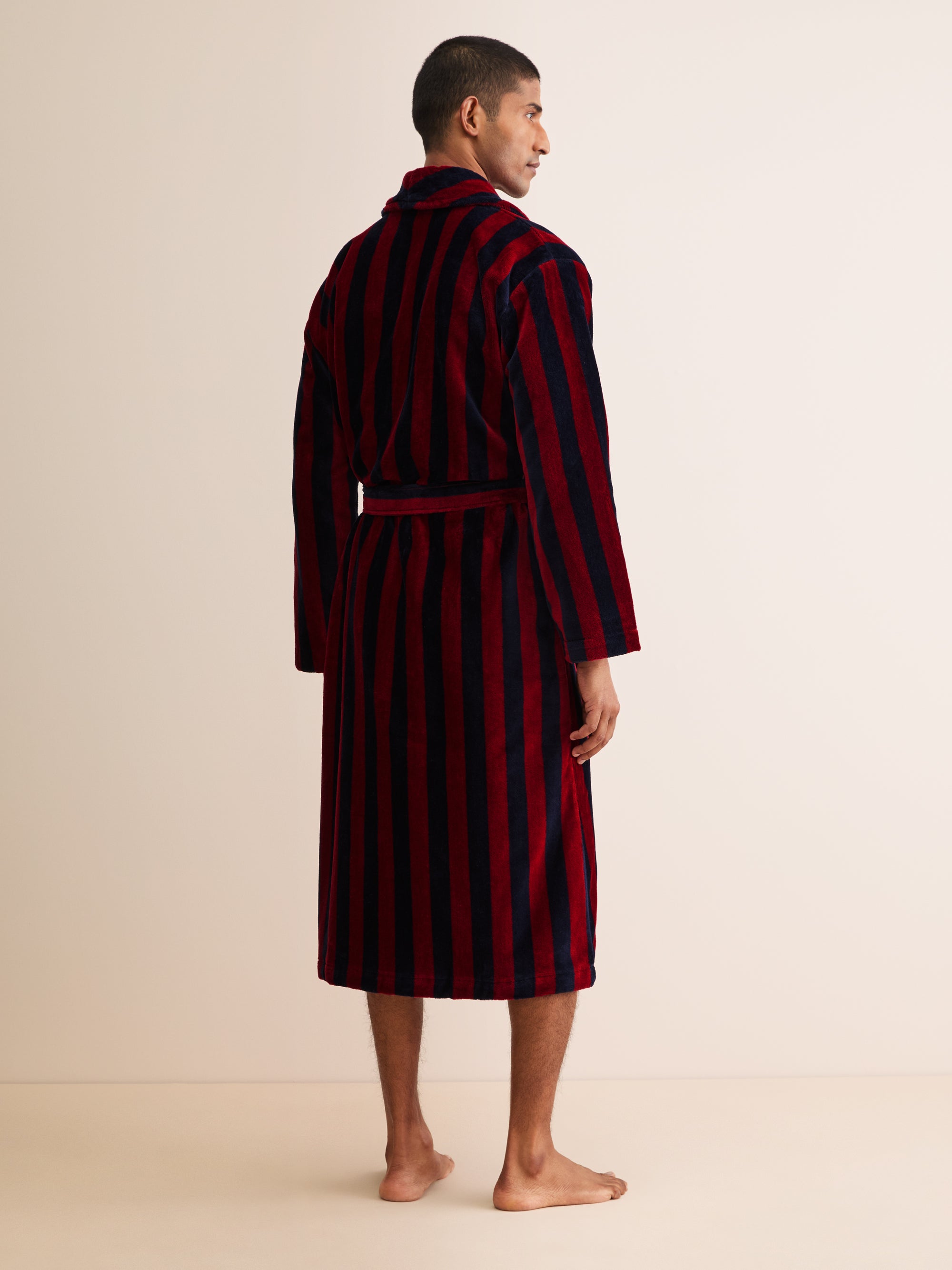 Men's Bathrobe Aston Terry Cotton Red