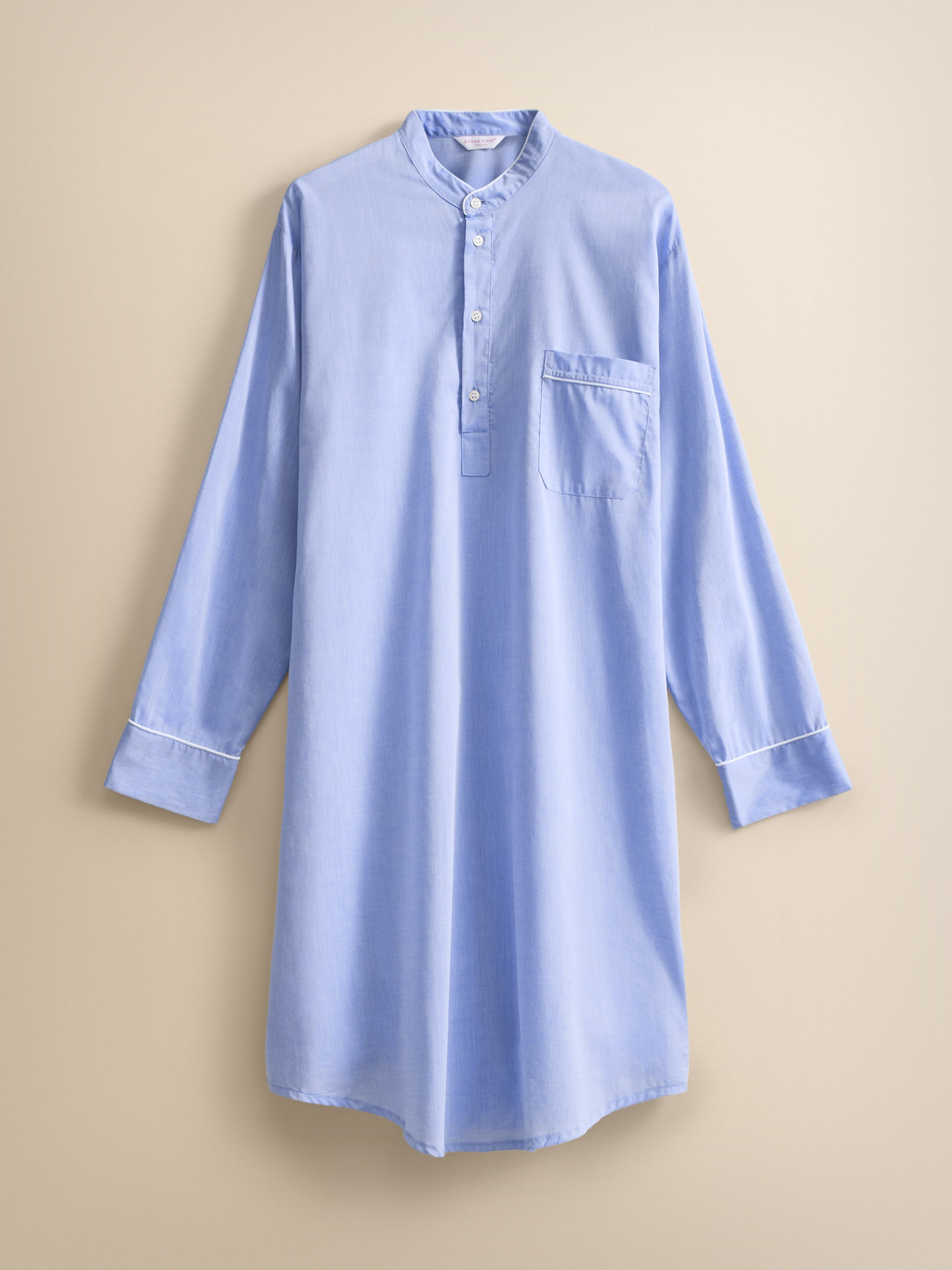 Amalfi Cotton Batiste Nightshirt Mid Blue