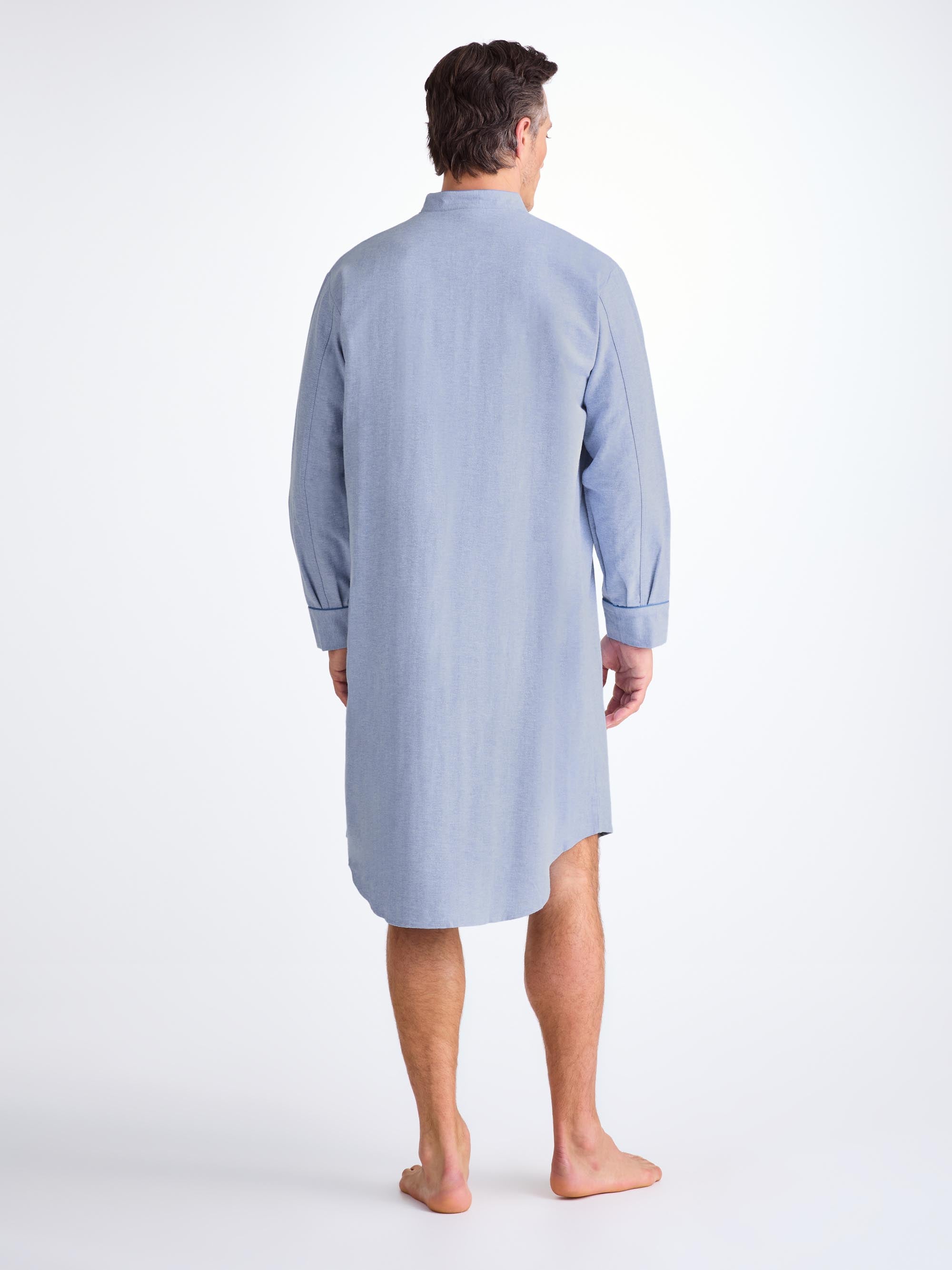 Men's Nightshirt Long Sleeve Cotton Sleep Shirt Men's Super