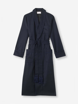 Men's Dressing Gown Westminster 2 Wool Navy