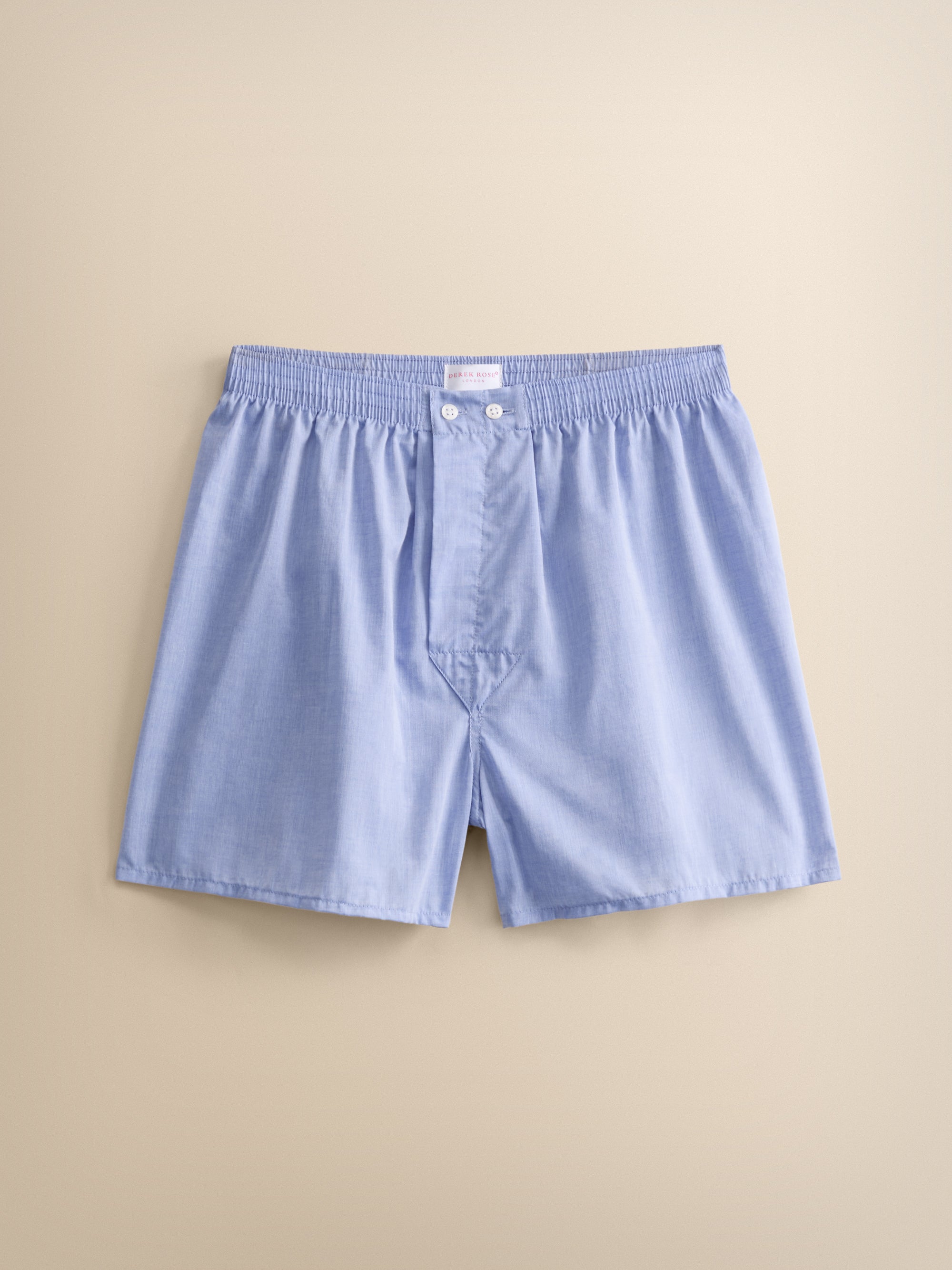 Amalfi Cotton Batiste Classic Fit Boxers Mid Blue
