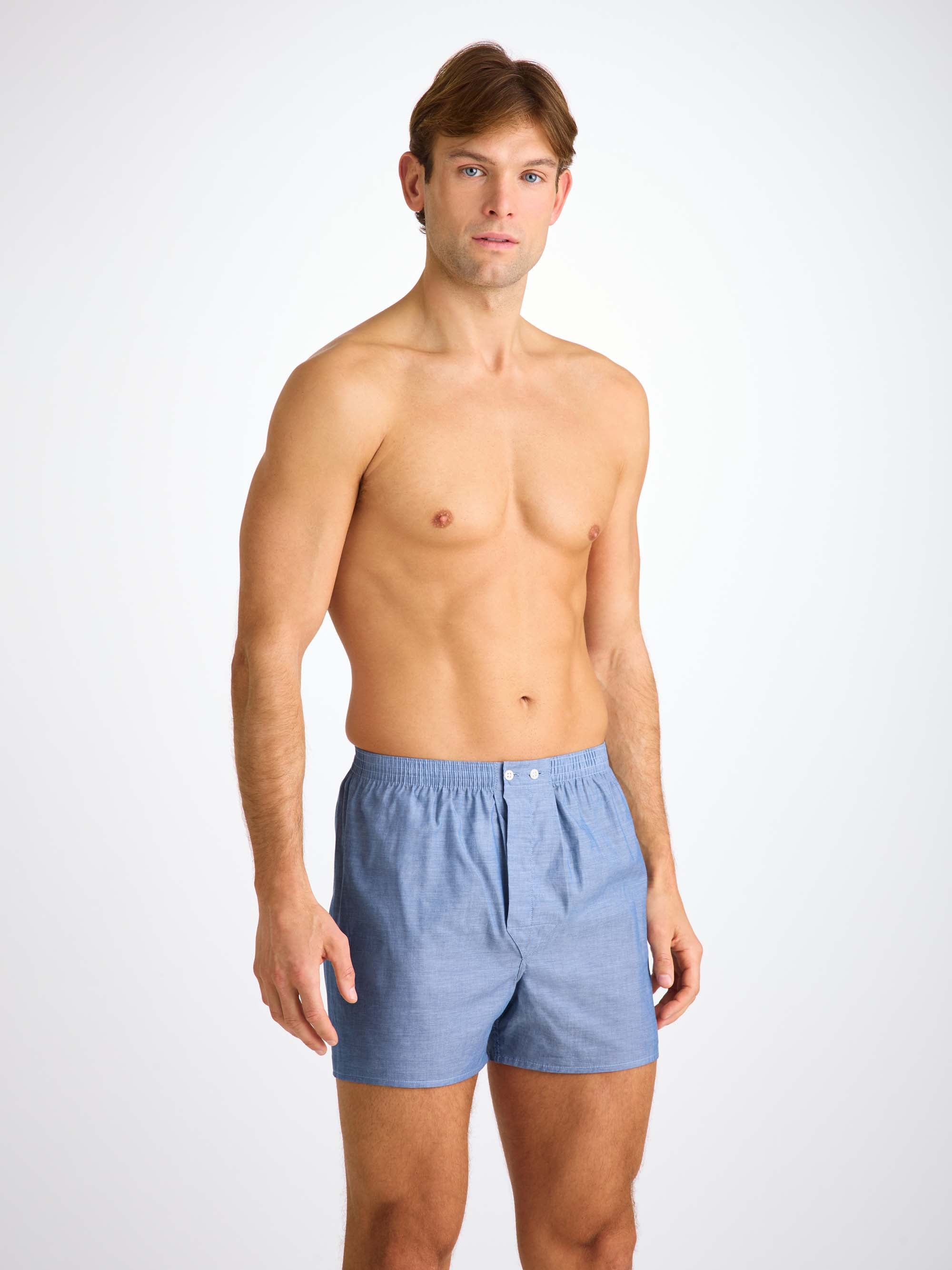 Men's Classic Fit Boxers Amalfi Cotton Batiste Denim