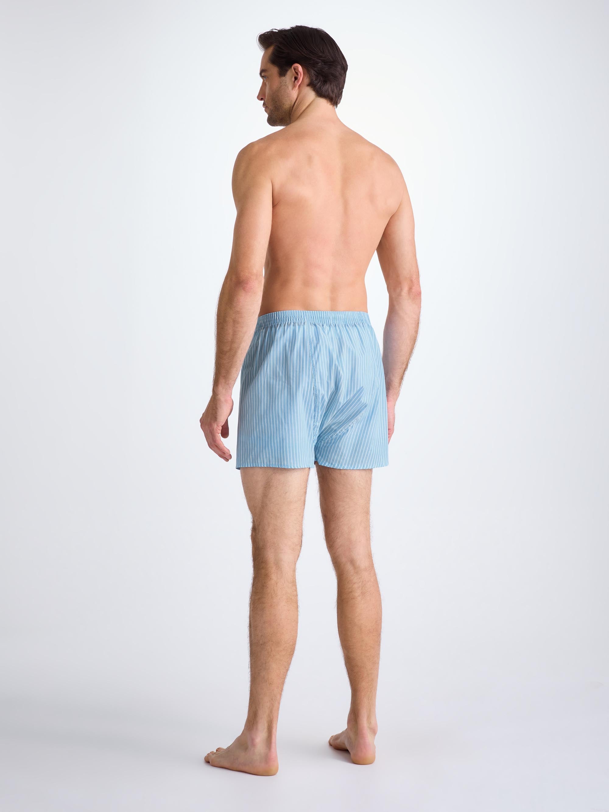 Men's Classic Fit Boxers Amalfi 21 Cotton Batiste Blue