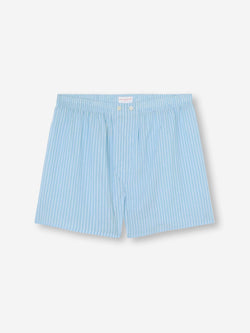 Men's Classic Fit Boxers Amalfi 21 Cotton Batiste Blue