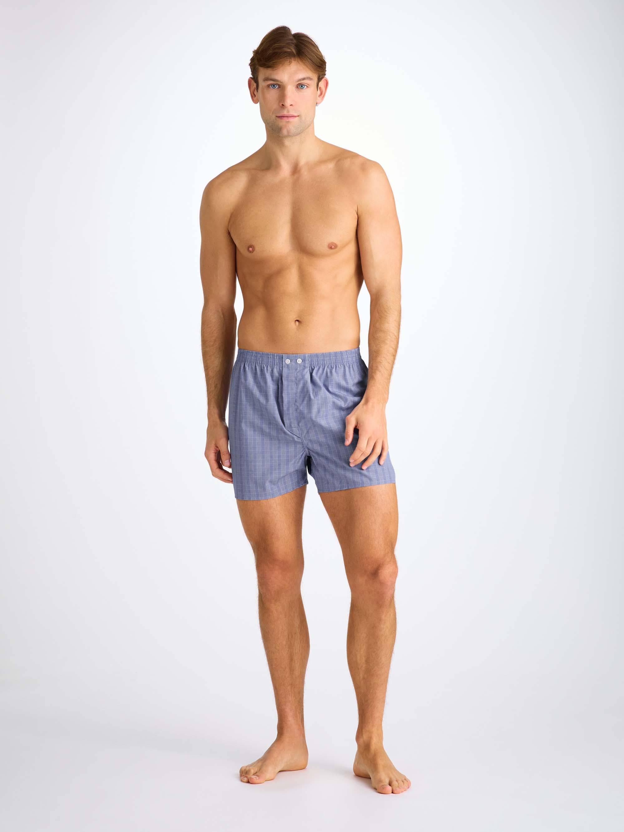 Men's Classic Fit Boxers Felsted 3 Cotton Blue