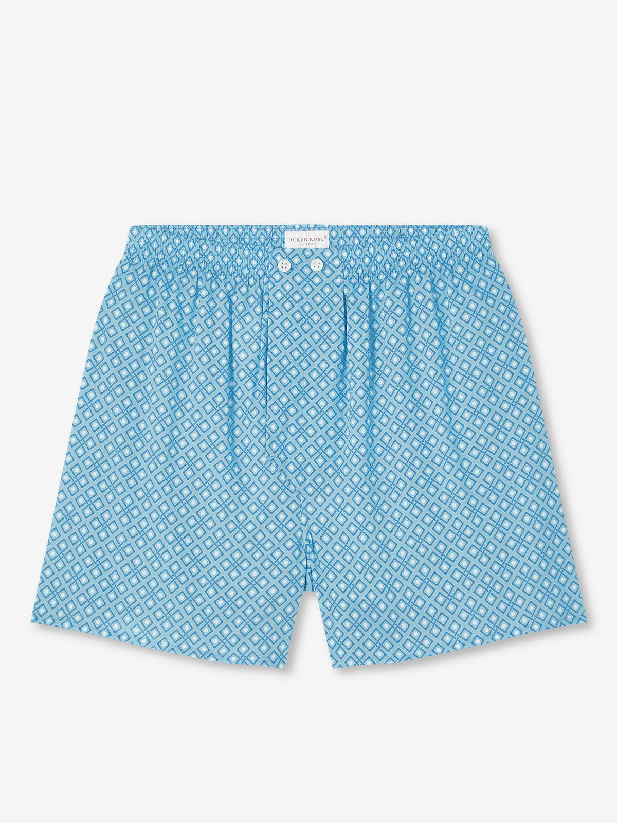 Men's Classic Fit Boxers Ledbury 56 Cotton Batiste Blue