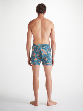 Men's Classic Fit Boxers Cotton Batiste Multi Fisherman's Scenic Print