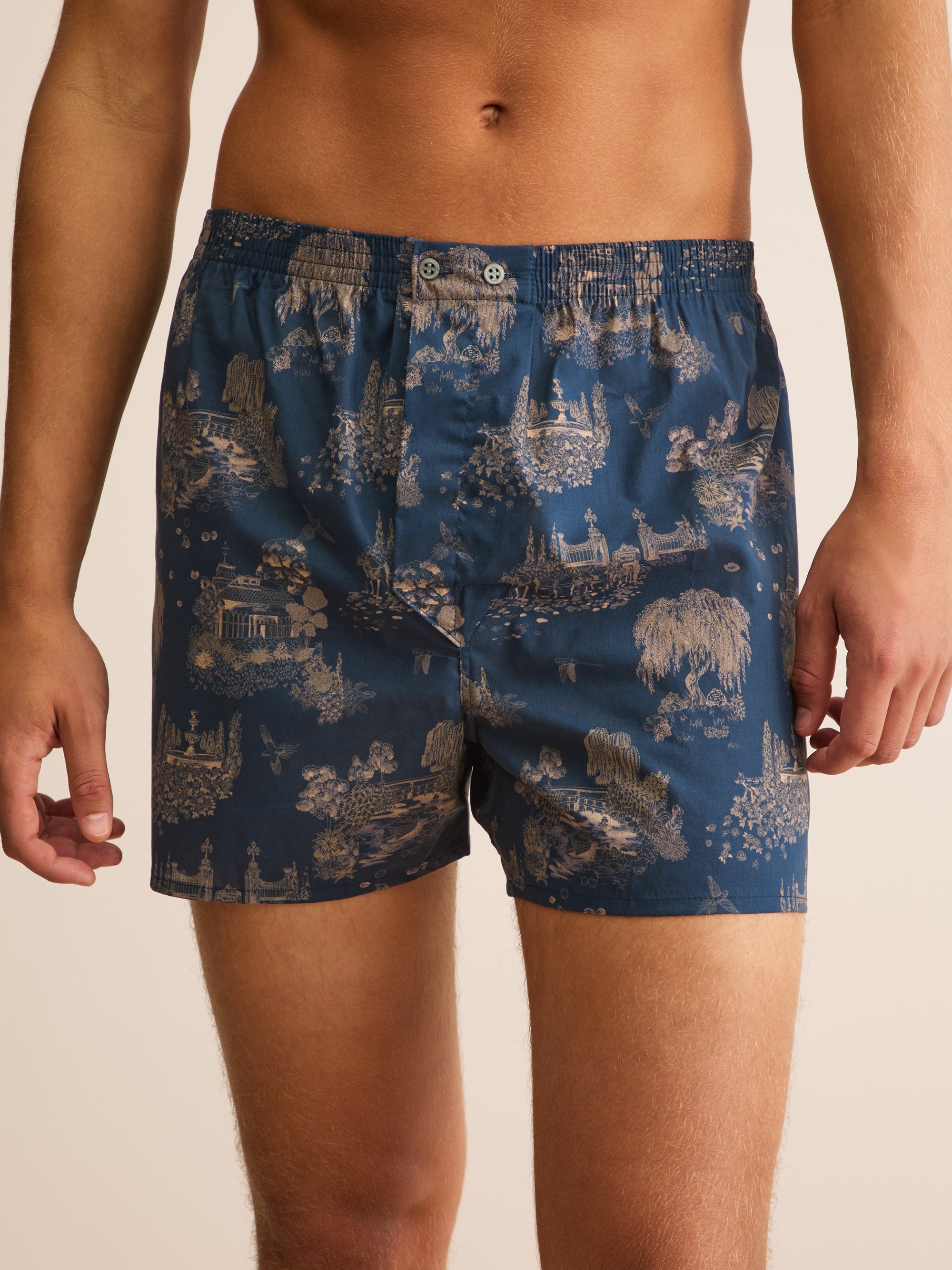 Men's Classic Fit Boxers London Toile Navy