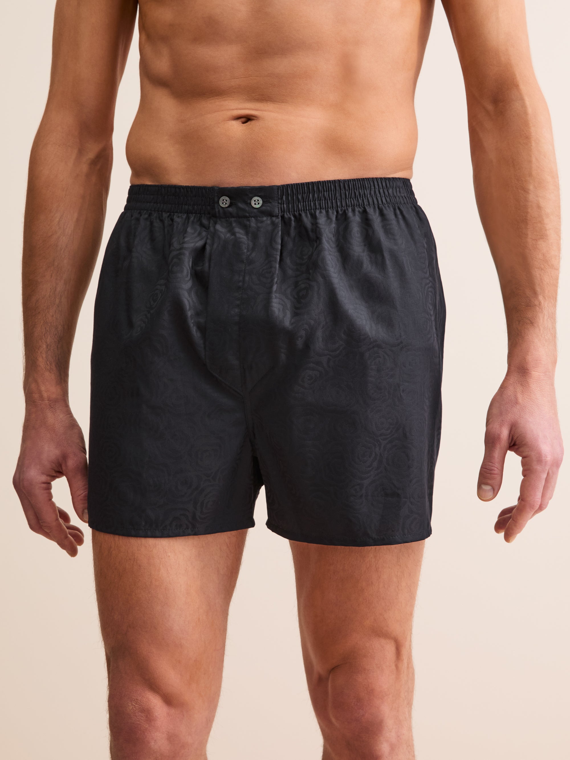 Men's Classic Fit Boxers Paris Cotton Black Rose