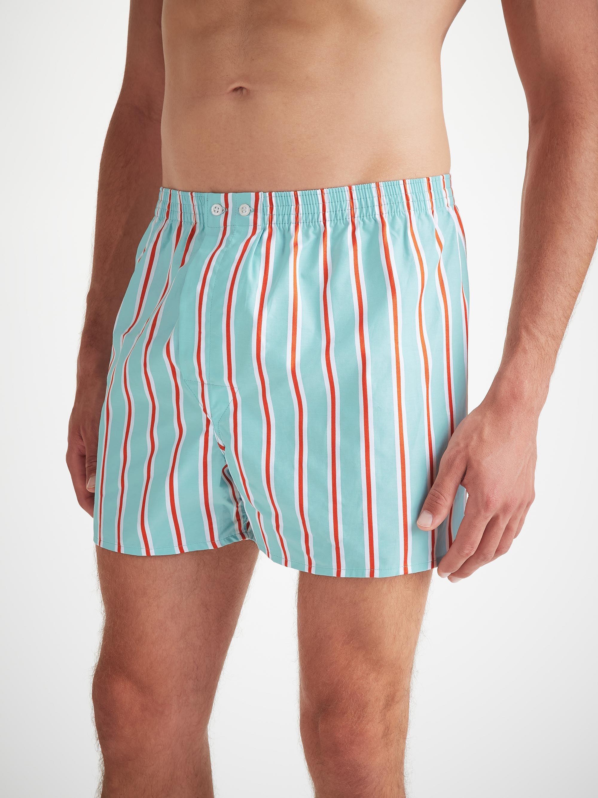 Men's Classic Fit Boxers Royal 223 Cotton Turquoise