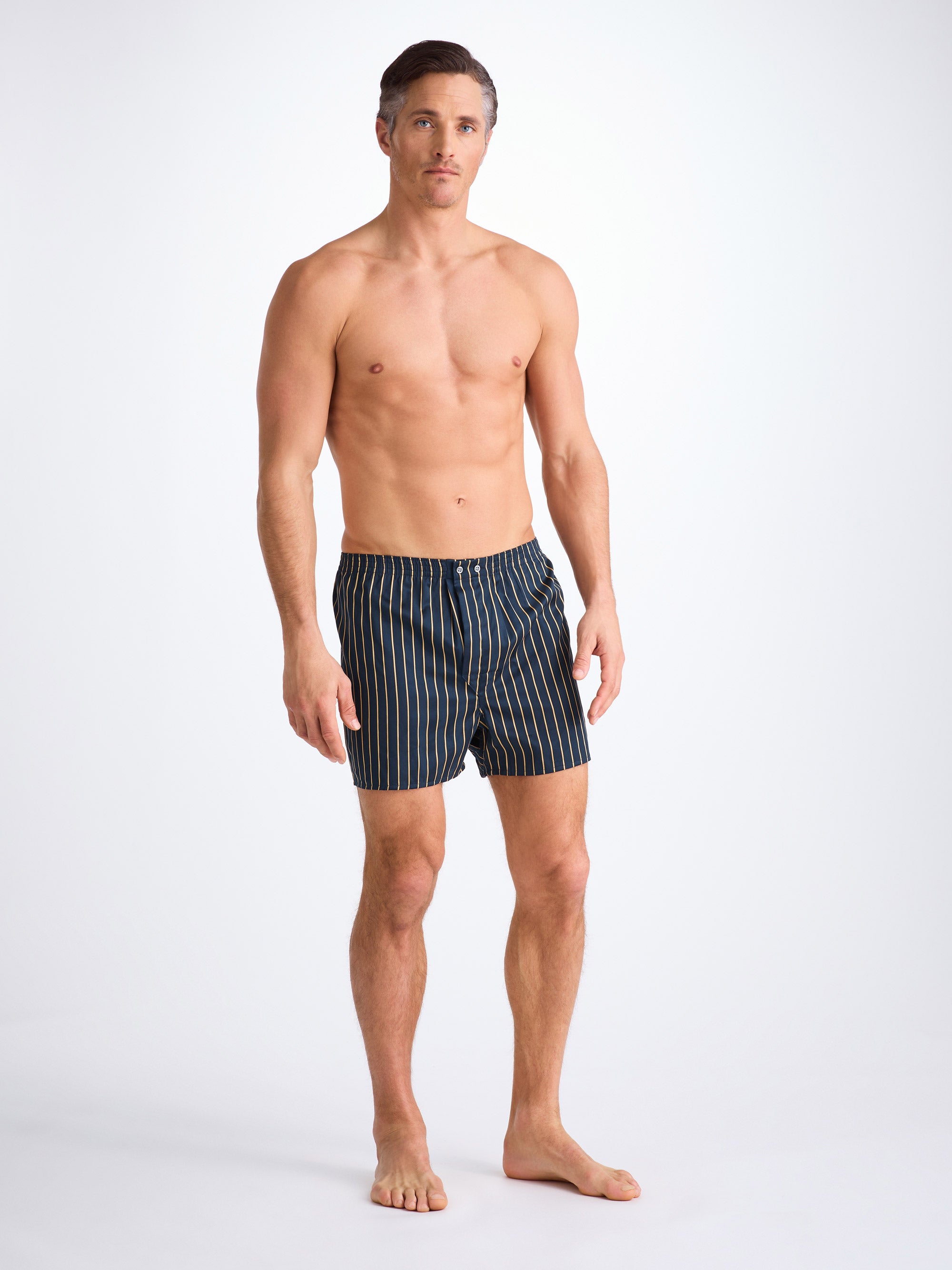 Men's Classic Fit Boxers Royal 224 Cotton Navy
