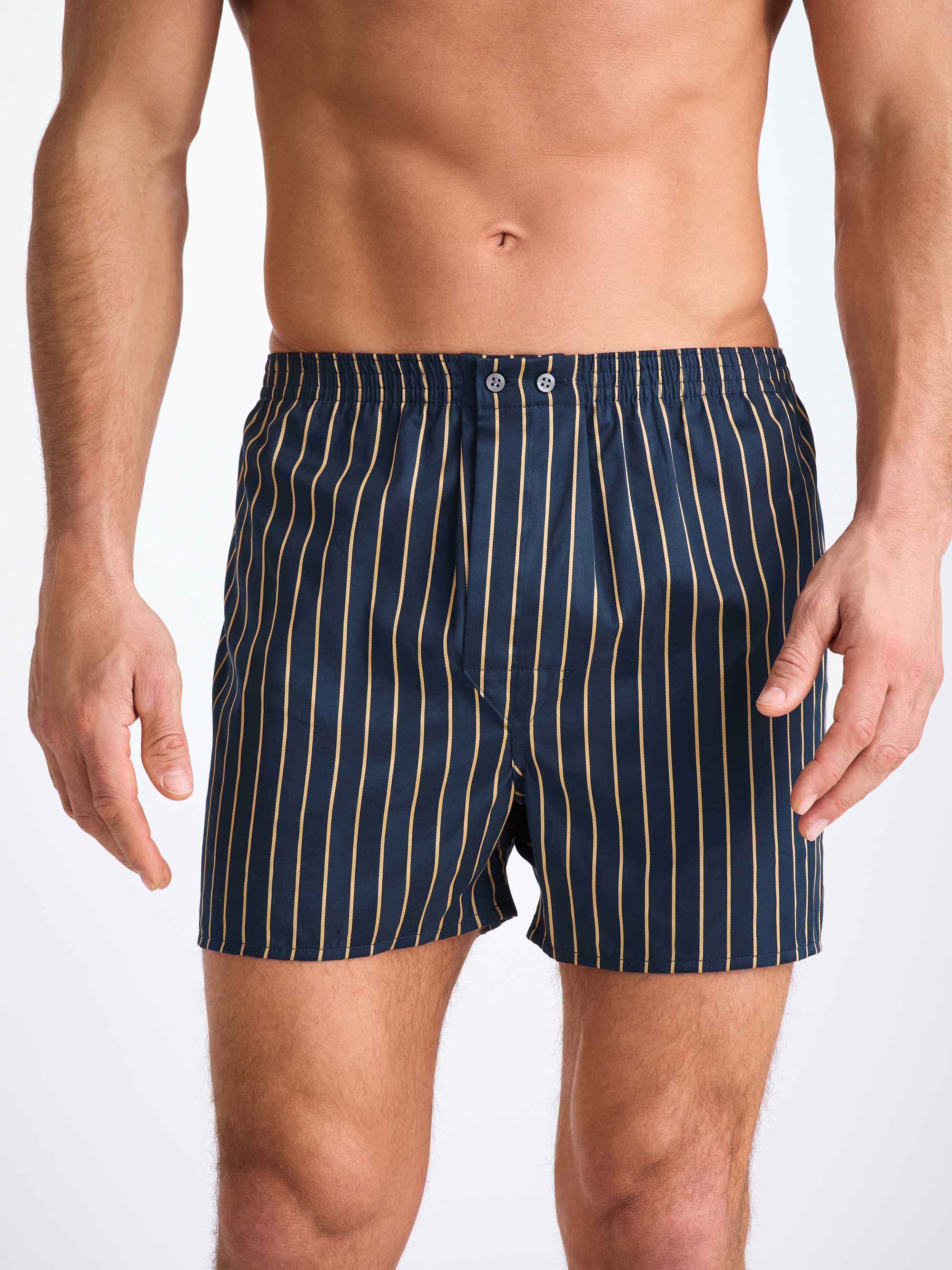 Men's Classic Fit Boxers Royal 224 Cotton Navy