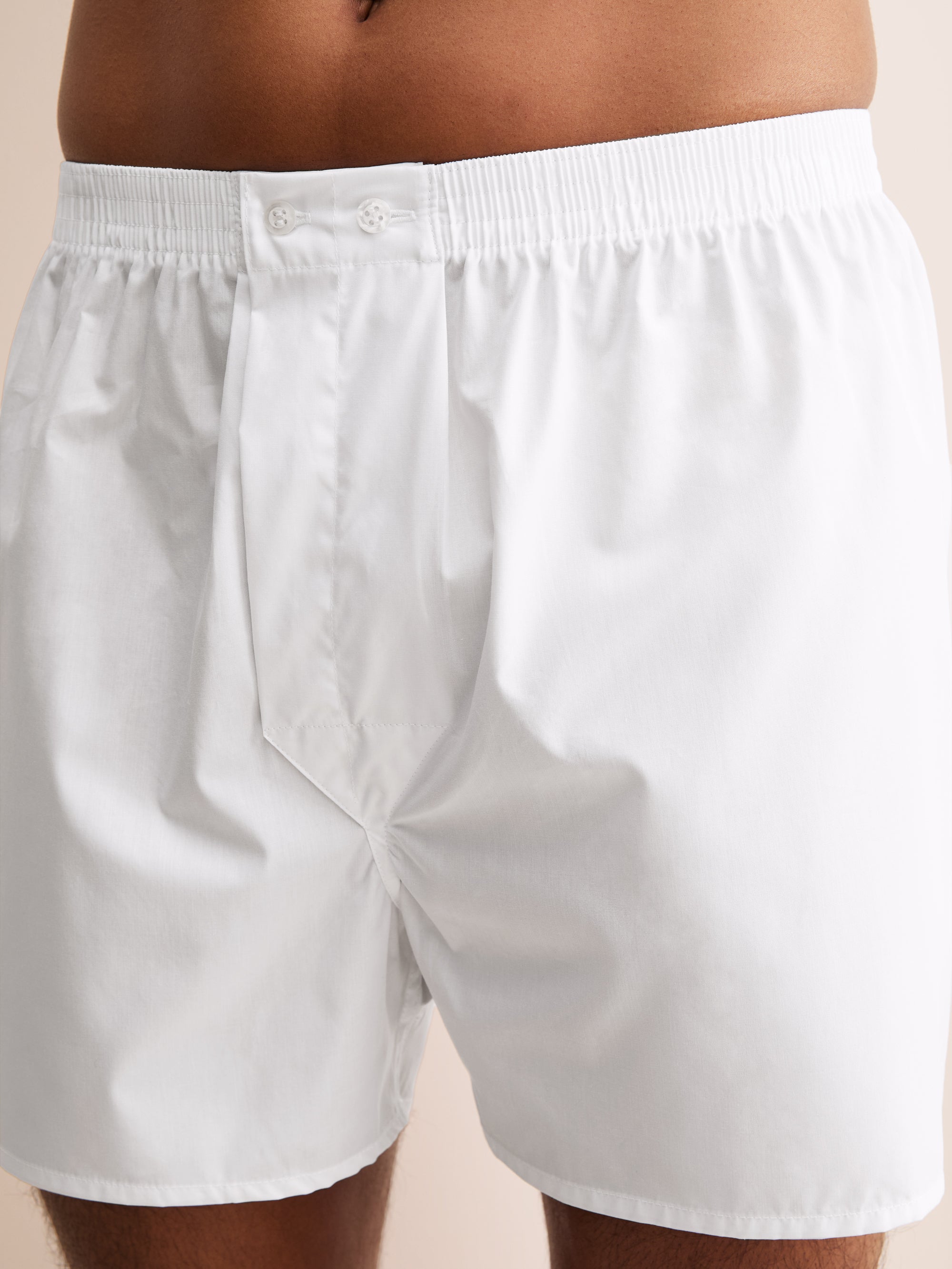 Men's Classic Fit Boxers Savoy Cotton White