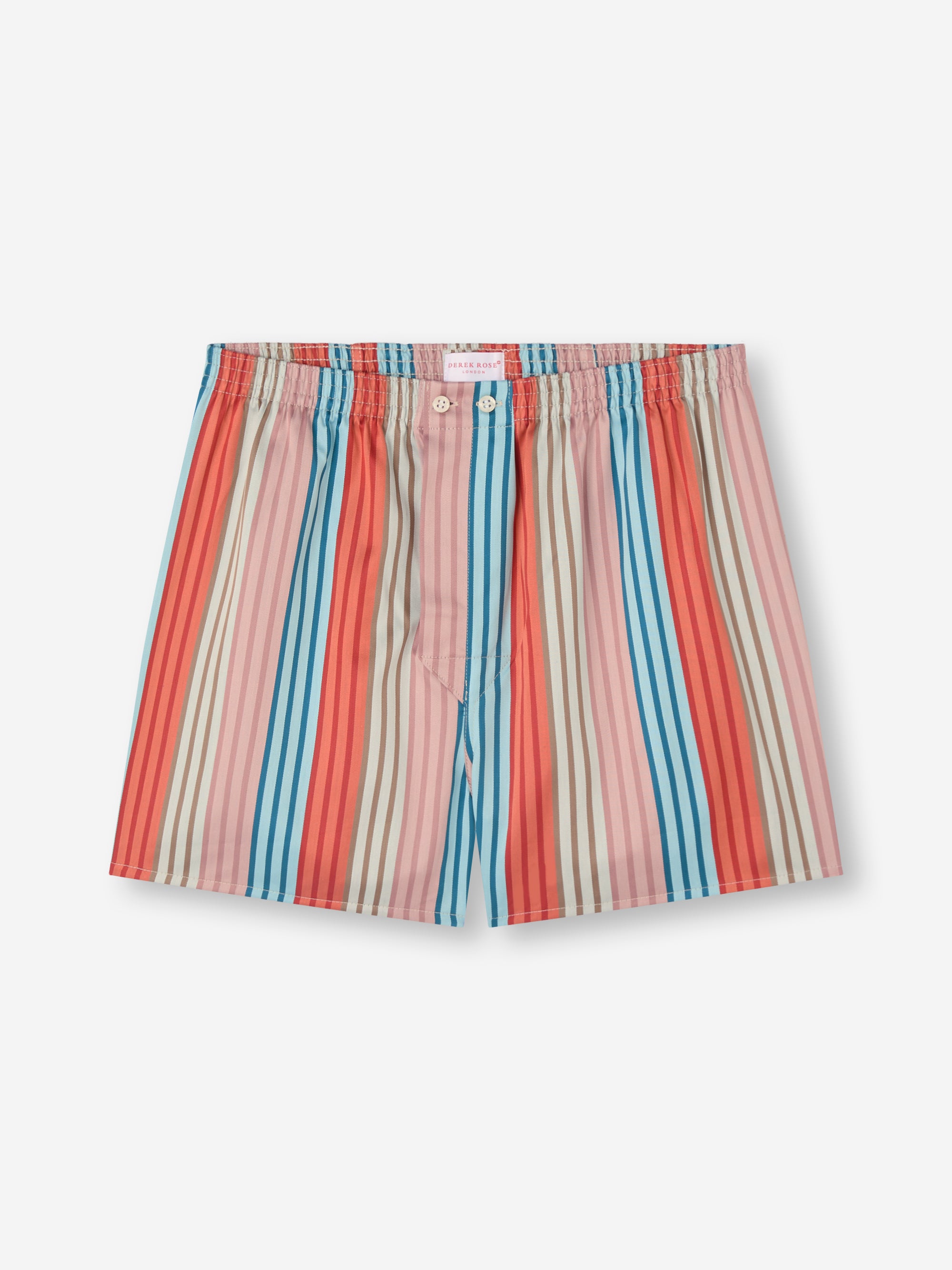Men's Classic Fit Boxers Wellington Cotton Satin Multi Stripe