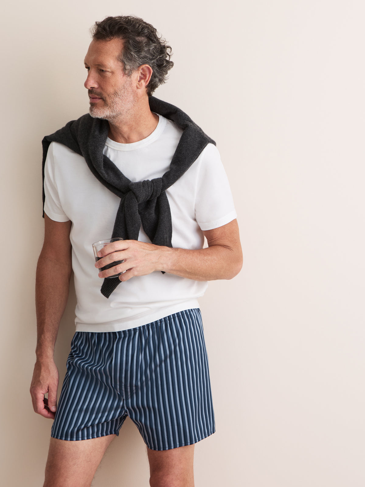 Wellington Cotton Classic Fit Boxers Blue Stripe