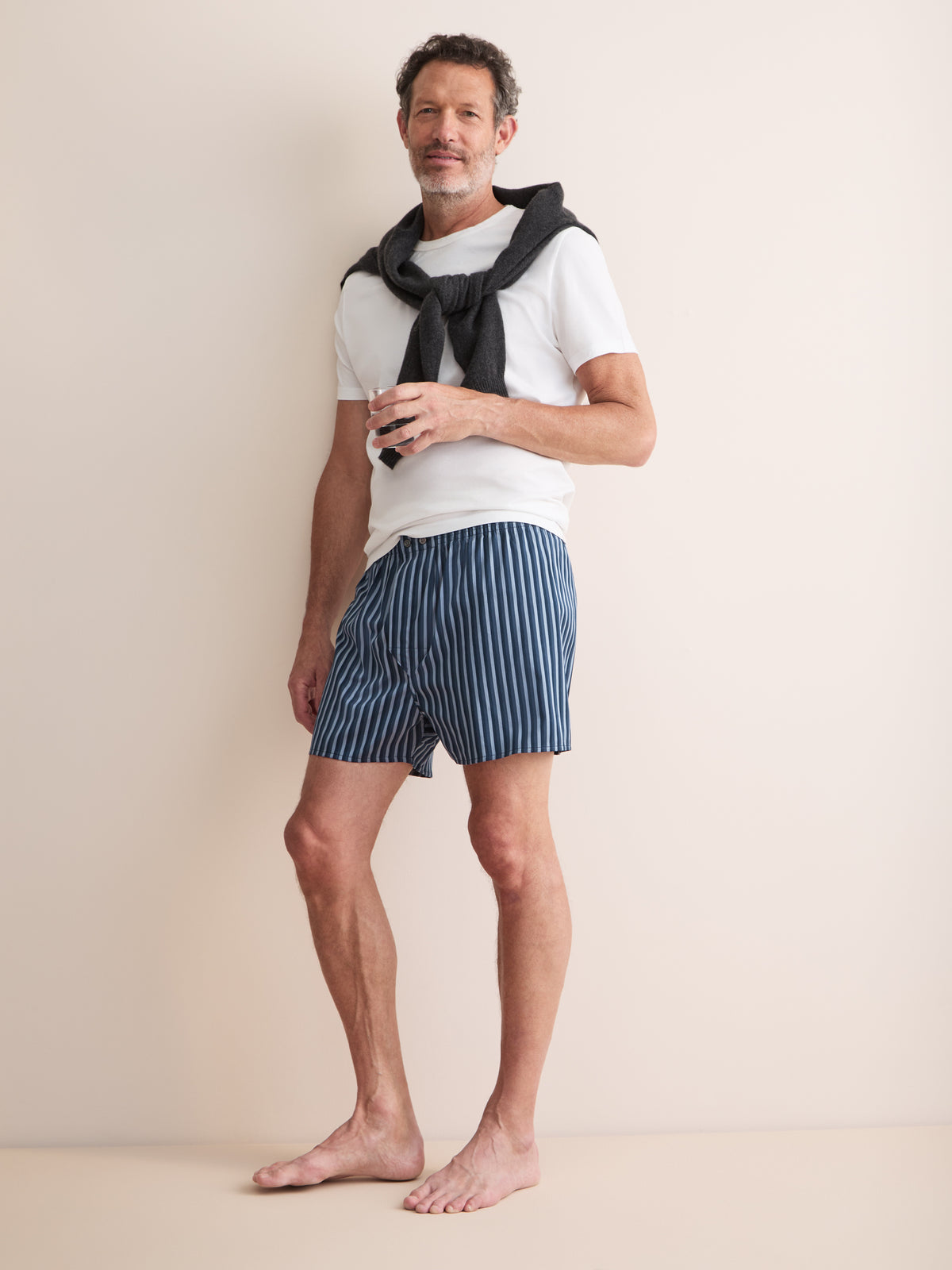 Wellington Cotton Classic Fit Boxers Blue Stripe