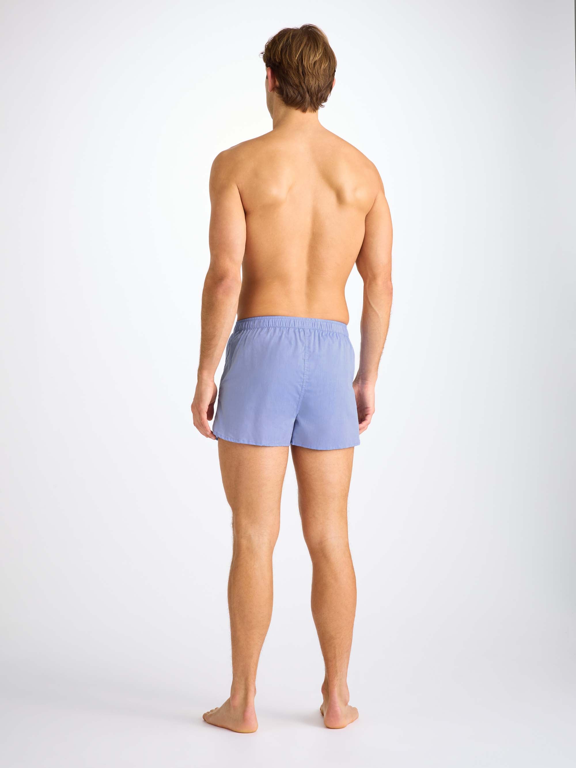 Men's Modern Fit Boxers Amalfi Cotton Batiste Blue