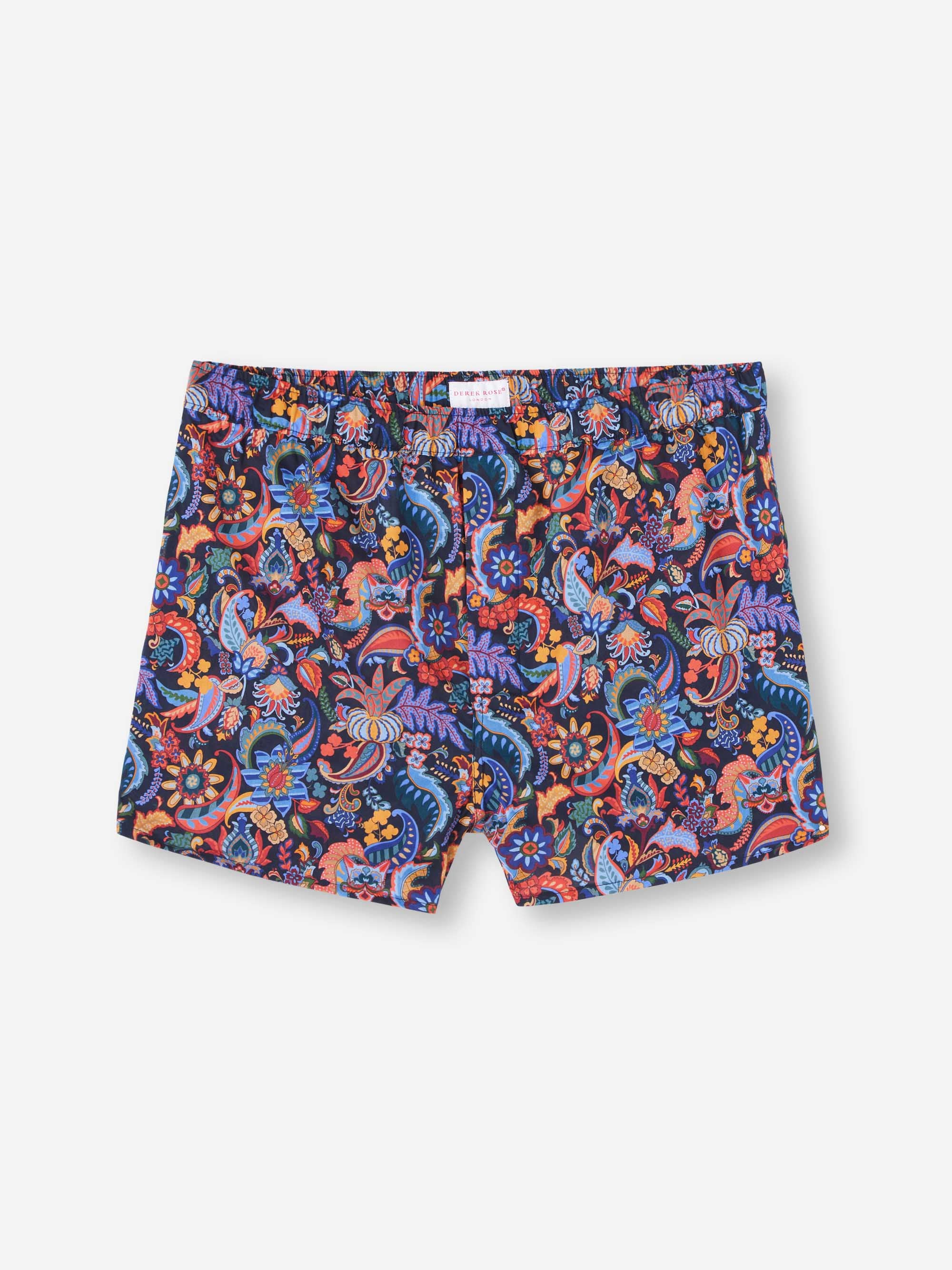 Men's Modern Fit Boxers Cotton Batiste Multi Jungle Paisley Print