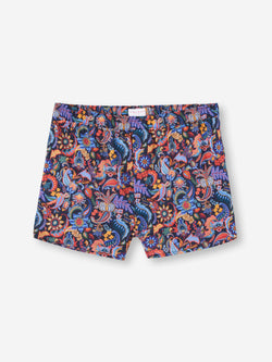 Men's Modern Fit Boxers Cotton Batiste Multi Jungle Paisley Print