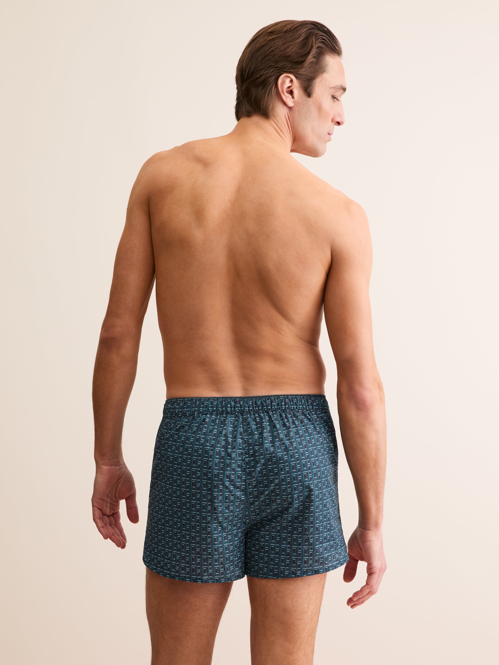 Men's Modern Fit Boxers DR Monogram Blue