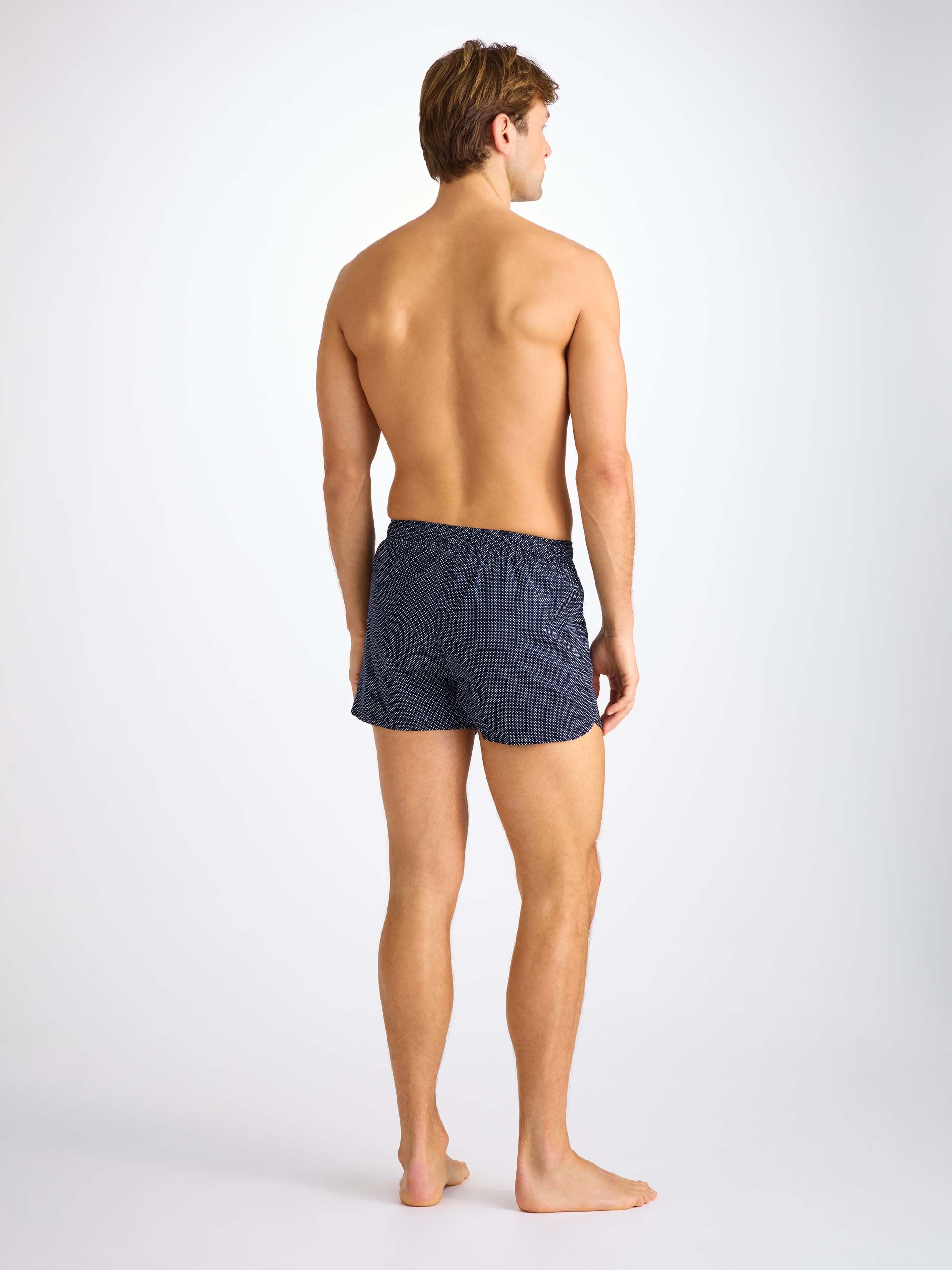 Men's Modern Fit Boxers Plaza 21 Cotton Batiste Navy 