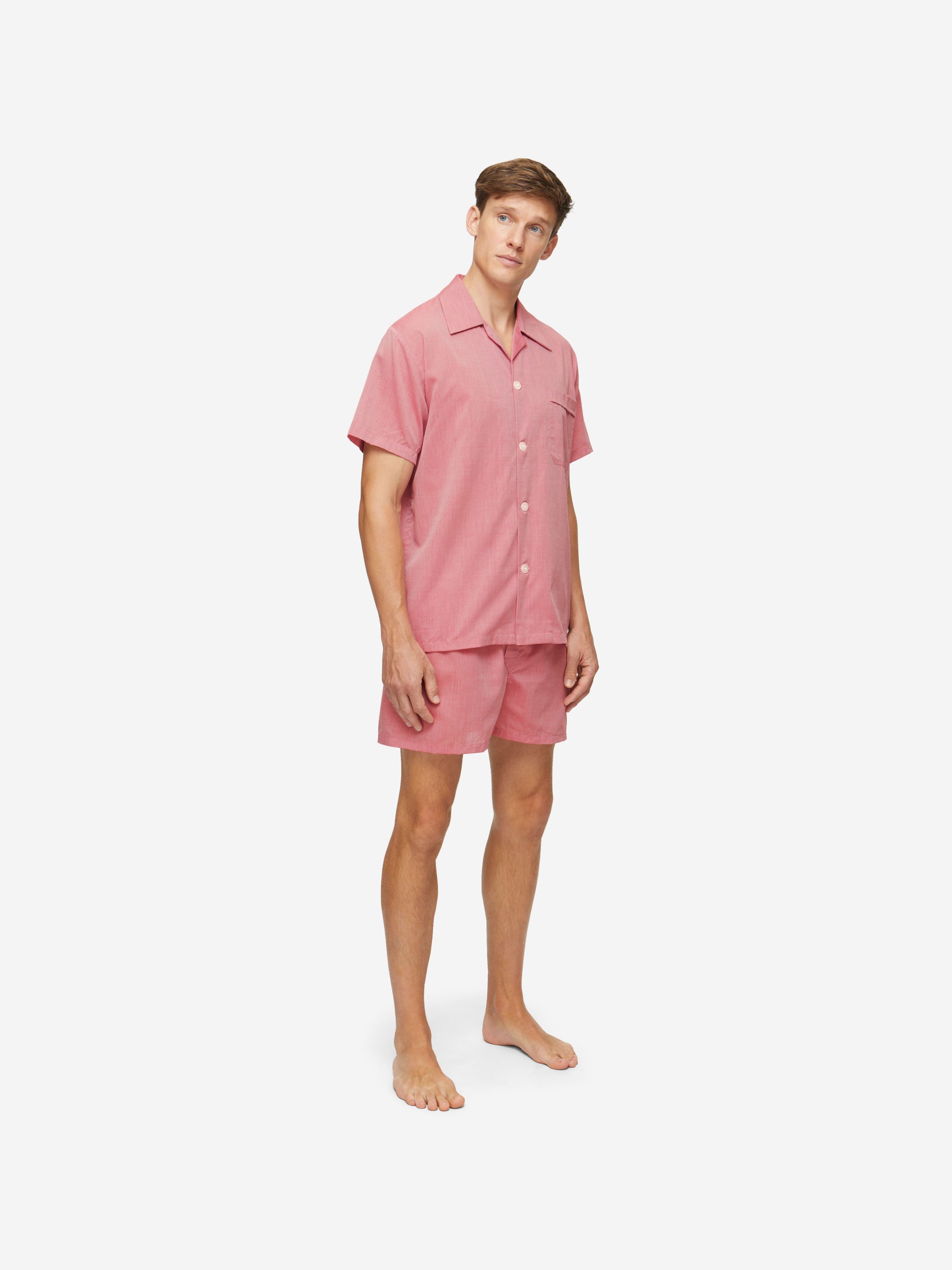 Men's Short Pyjamas Amalfi Cotton Batiste Red