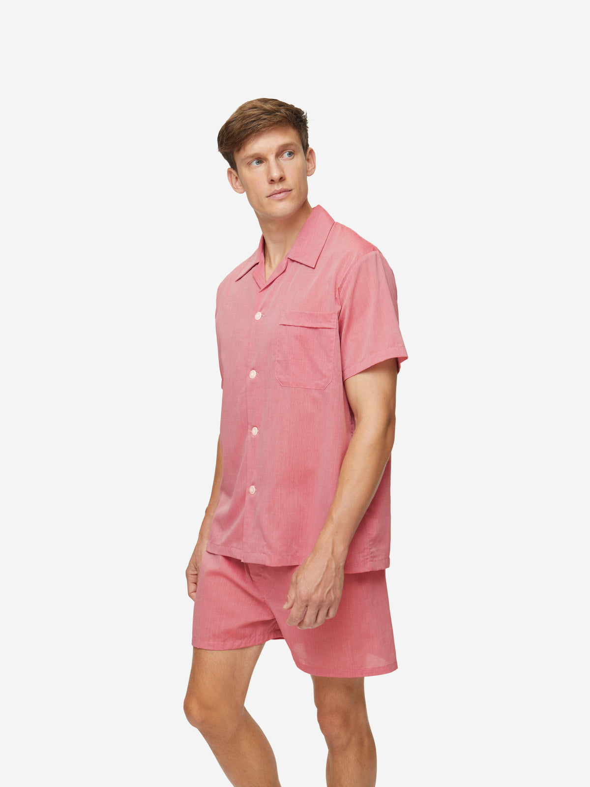 Men's Short Pyjamas Amalfi Cotton Batiste Red